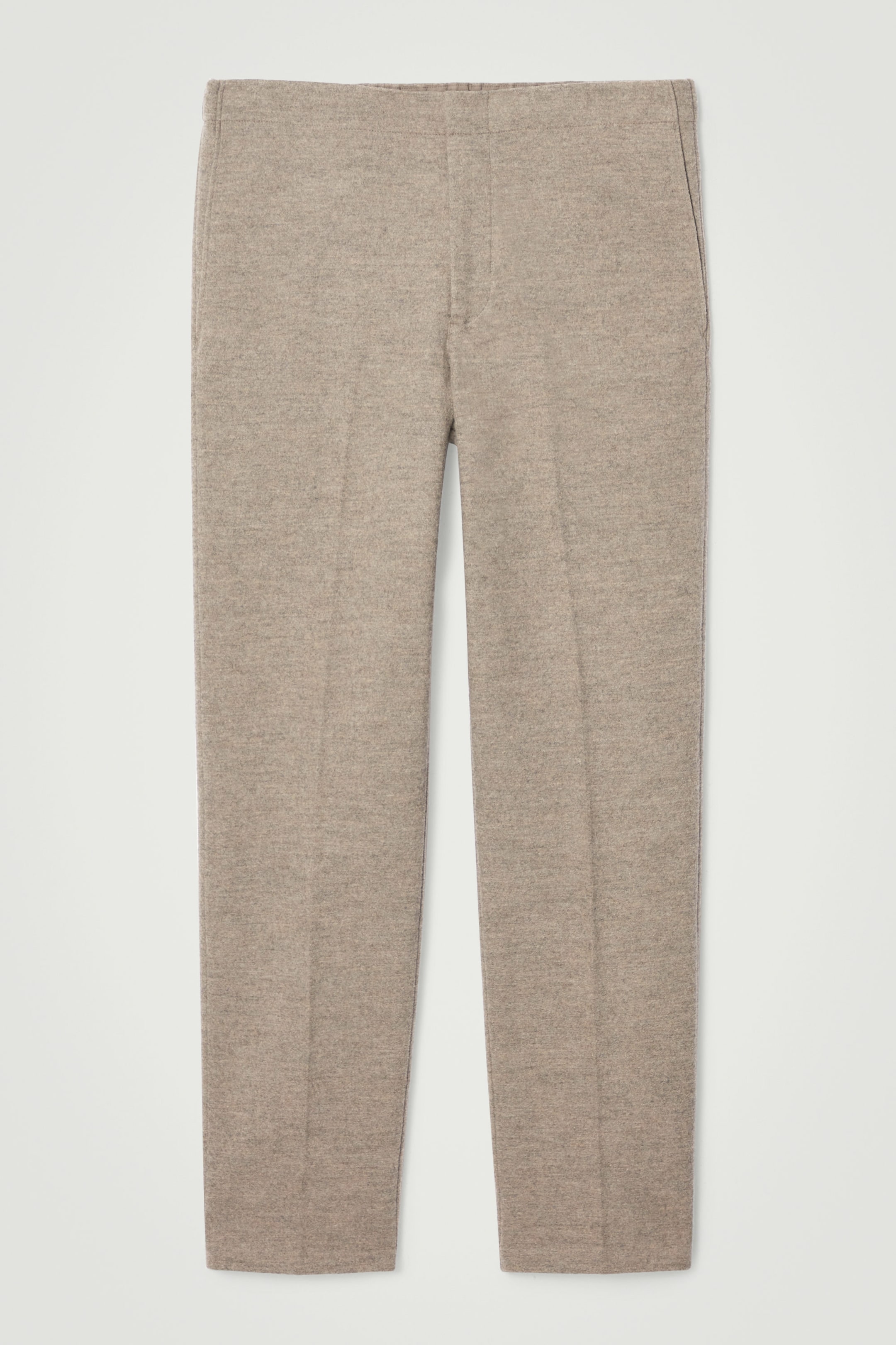 ELASTICATED BOILED-WOOL TROUSERS