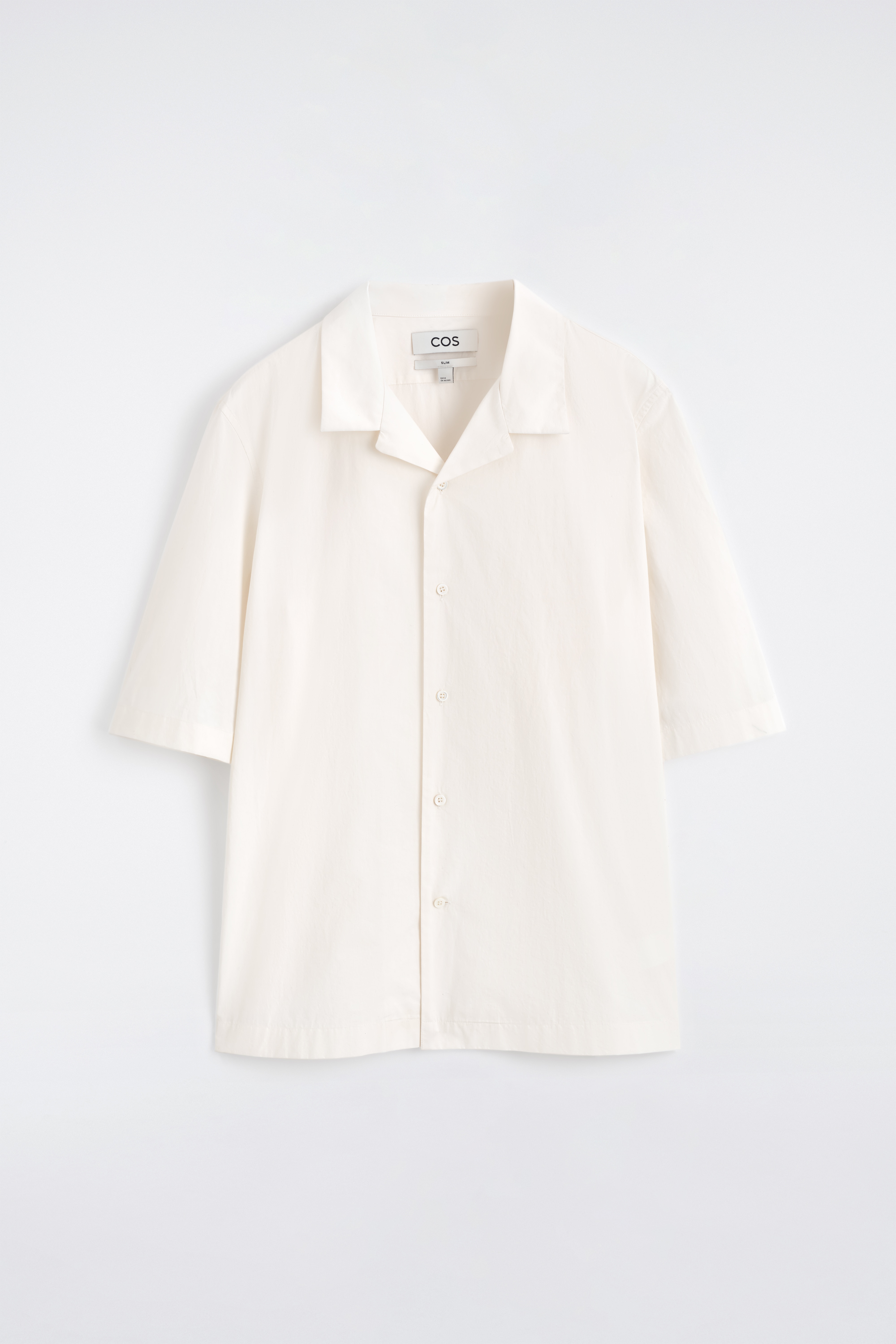 ПАМУЧНА ВТАЛЕНА РИЗА С ЛАГЕРНА ЯКА-КРЕМАВО