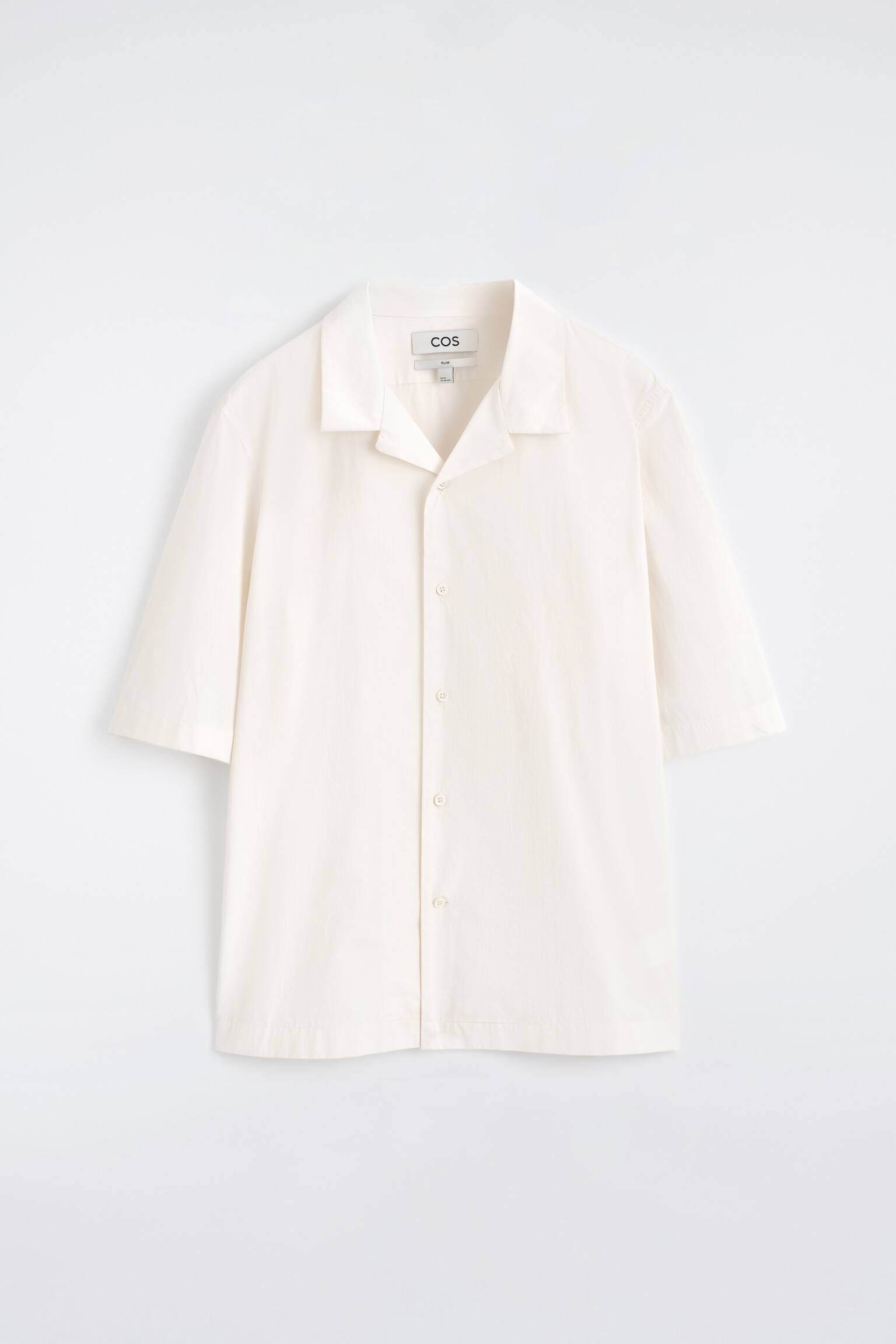 CAMP-COLLAR SLIM-FIT COTTON SHIRT - 1