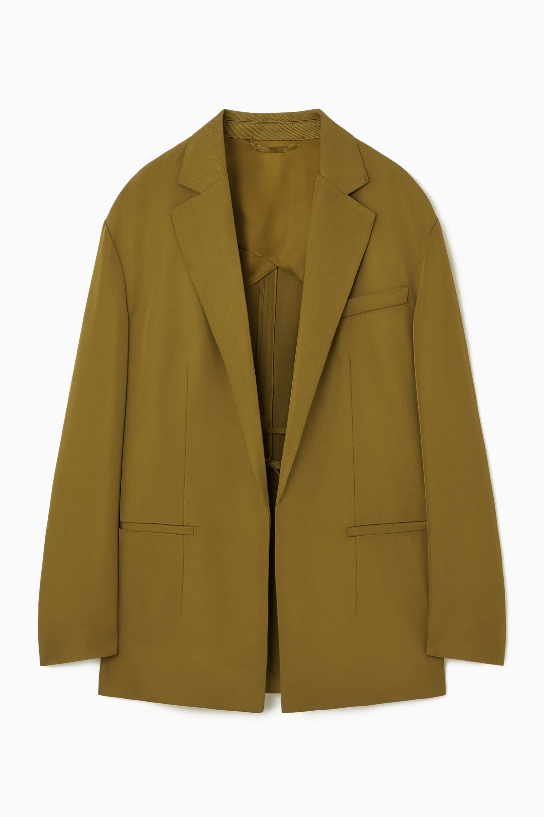 Ingrandisci l'immagine: OVERSIZED TIE-FRONT BLAZER - KHAKI GREEN - DONNA | H&M CH 1