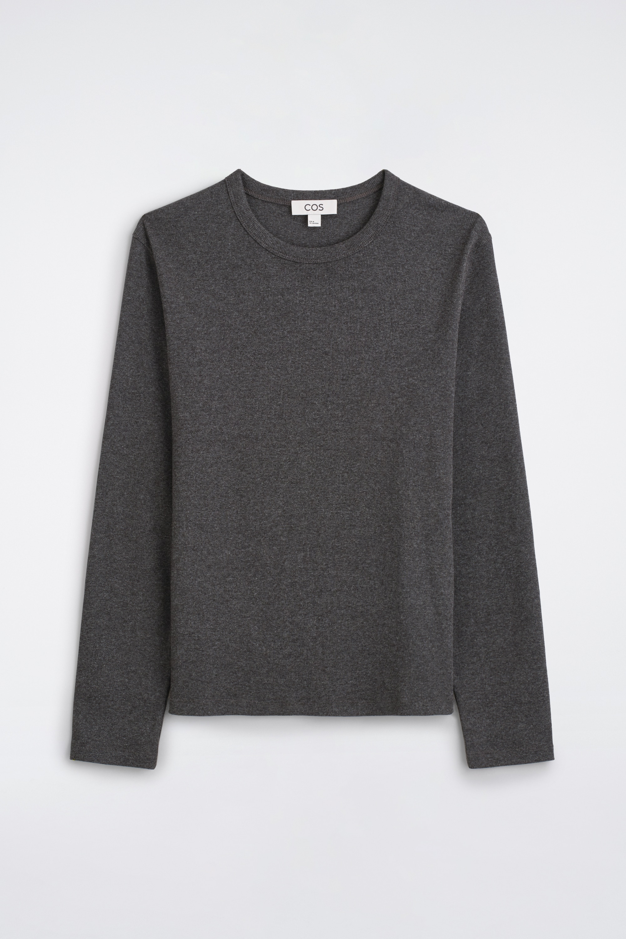SLIM RIBBED COTTON LONG-SLEEVED T-SHIRT