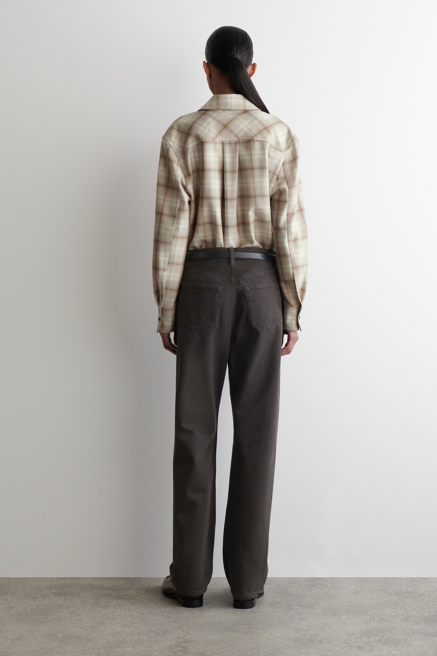 CAMISA DE FRANELA DE CUADROS - BEIGE/CUADROS/AZUL/CUADROS - 4