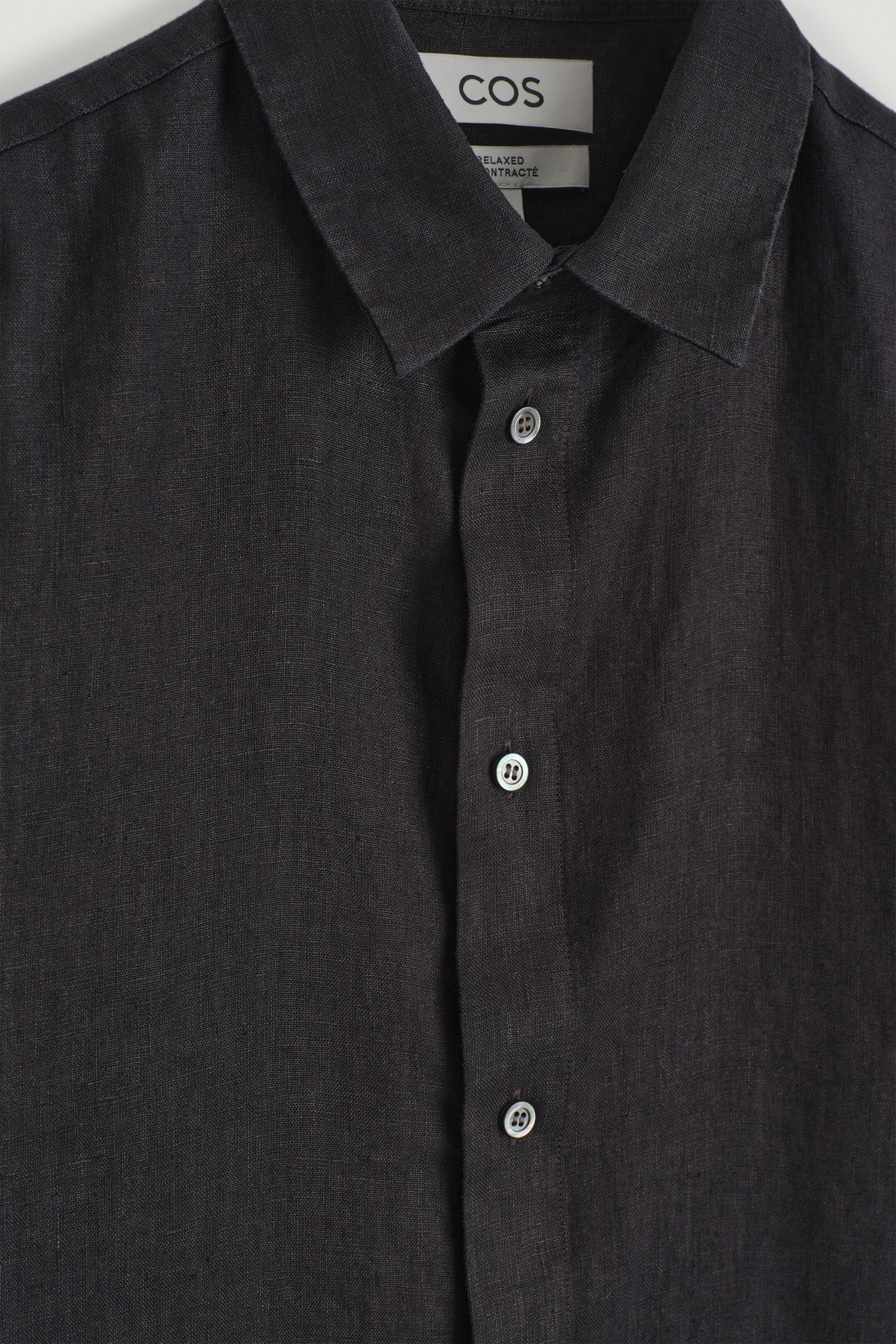 Zobrazit větší obrázek: VOLNÁ LÁNOVÁ KOŠILE - ČERNÁ - MUŽI | H&M CZ 9