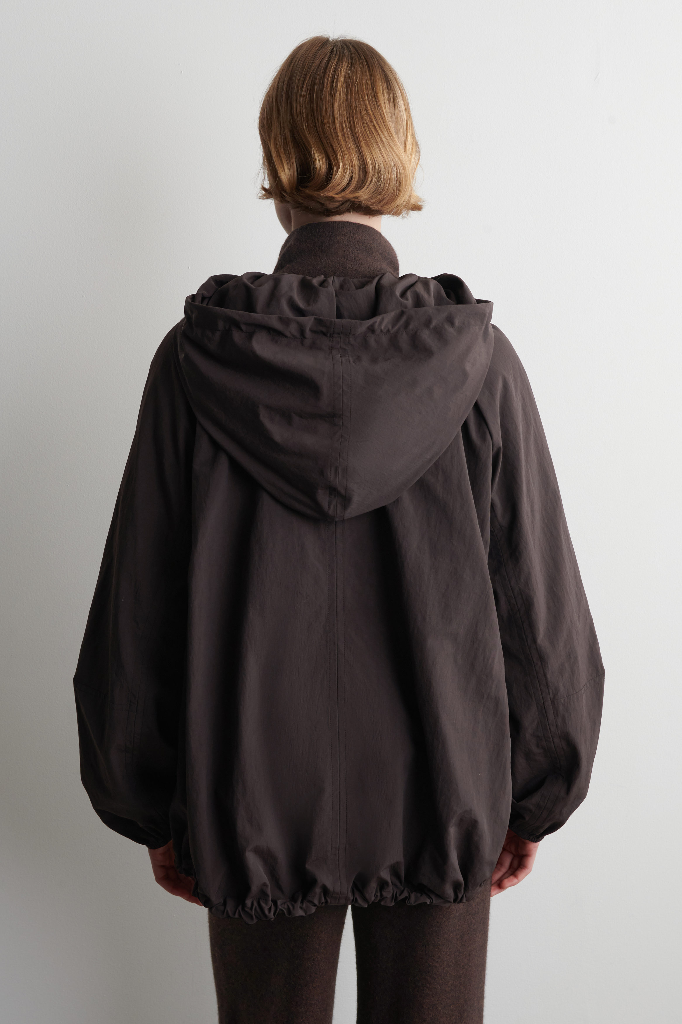 TECHNICAL HOODED PARKA JACKET - DARK BROWN | COS US