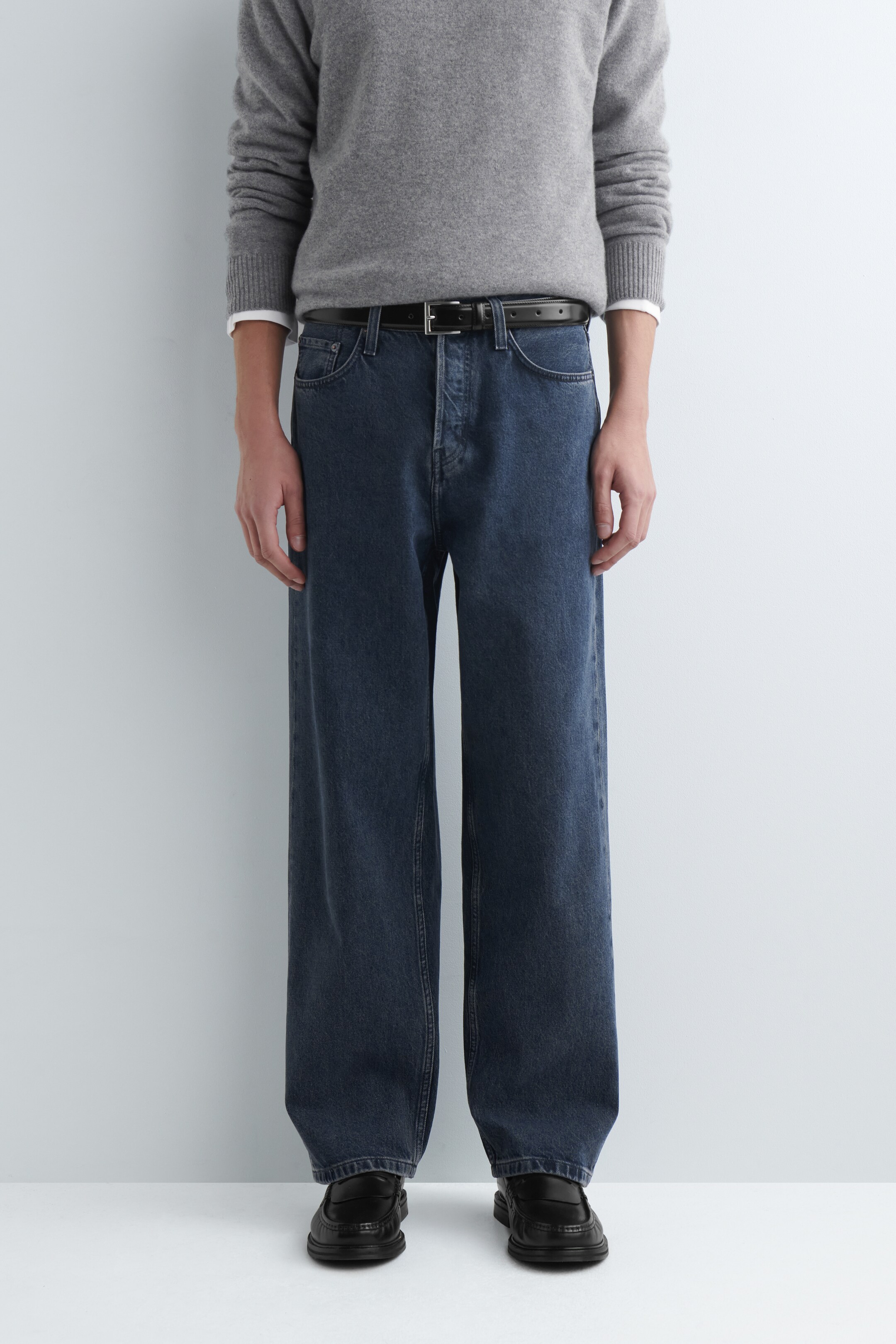 Προβολή μεγαλύτερης εικόνας: ΤΖΙΝ RIDER ΜΕ ΙΣΙΑ ΓΡΑΜΜΗ - ΣΚΟΥΡΟ ΜΠΛΕ - Men | H&M GR 3