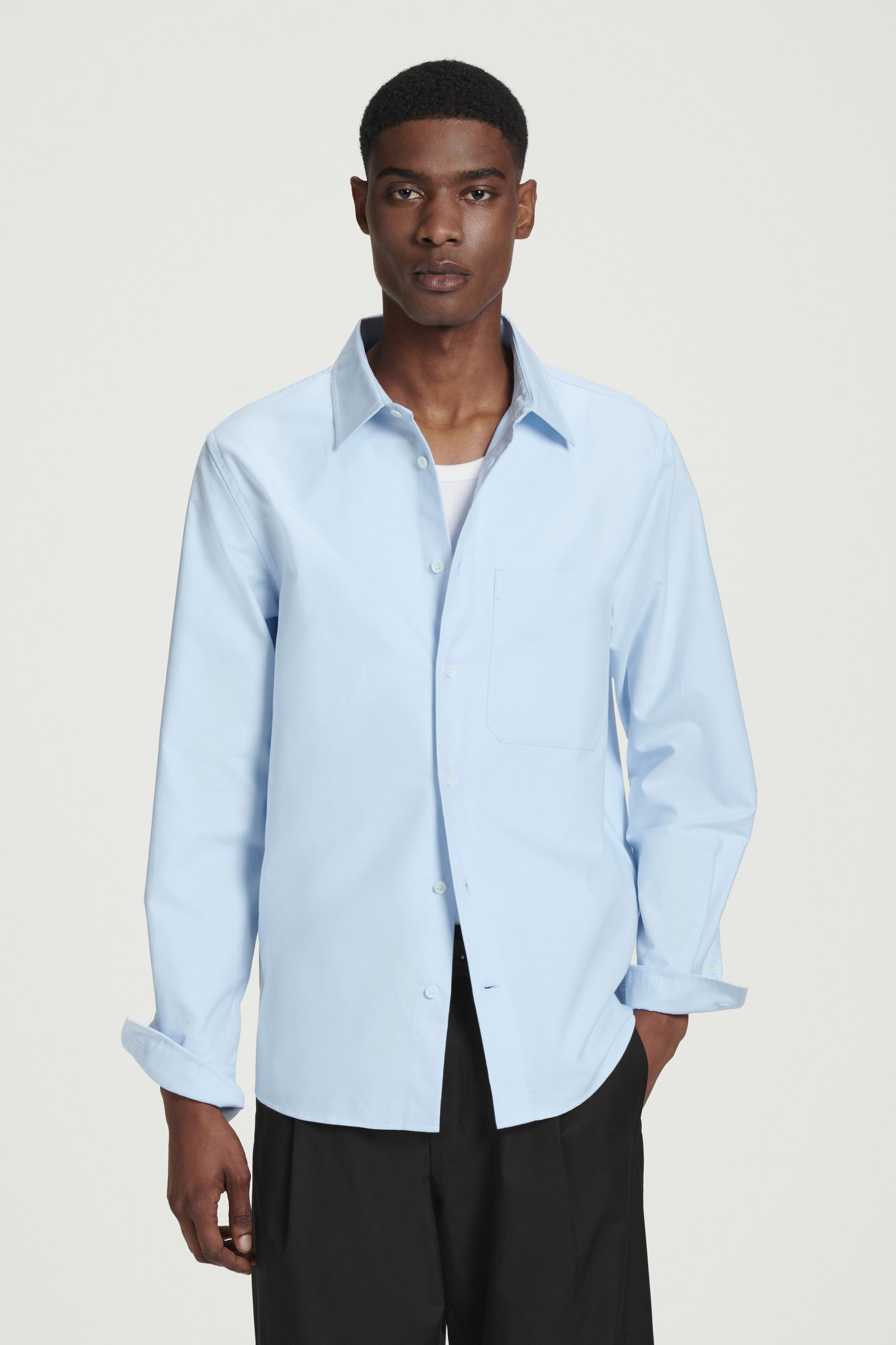 ◎ ◎ Oxford relaxed loose fit shirt T22E0WSH00 Men's Wrinklefighter Oxford Relaxed Fit Long Sleeve Shirt
