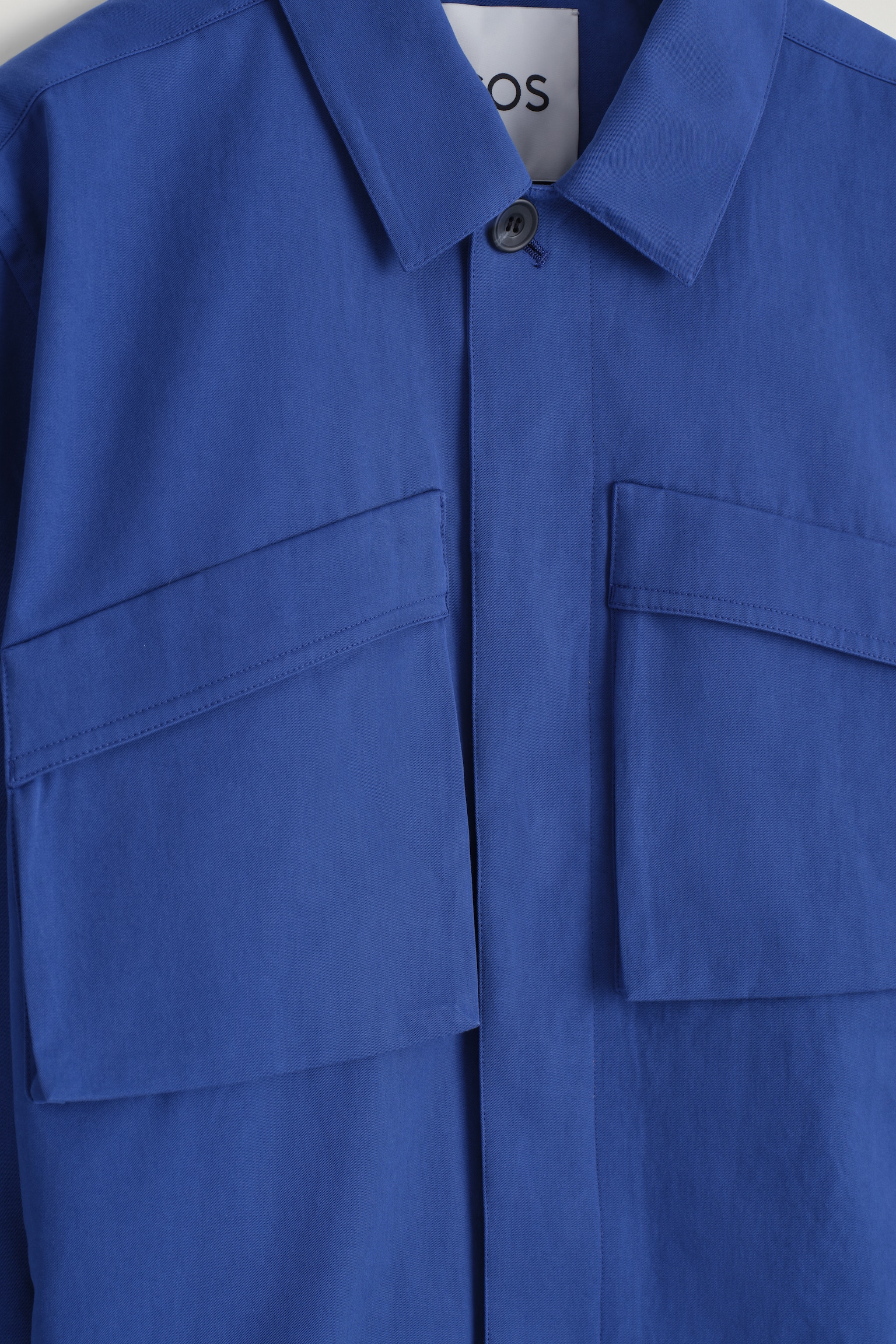 SOBRECAMISA UTILITY EN SARGA DE ALGODÓN - AZUL - 5