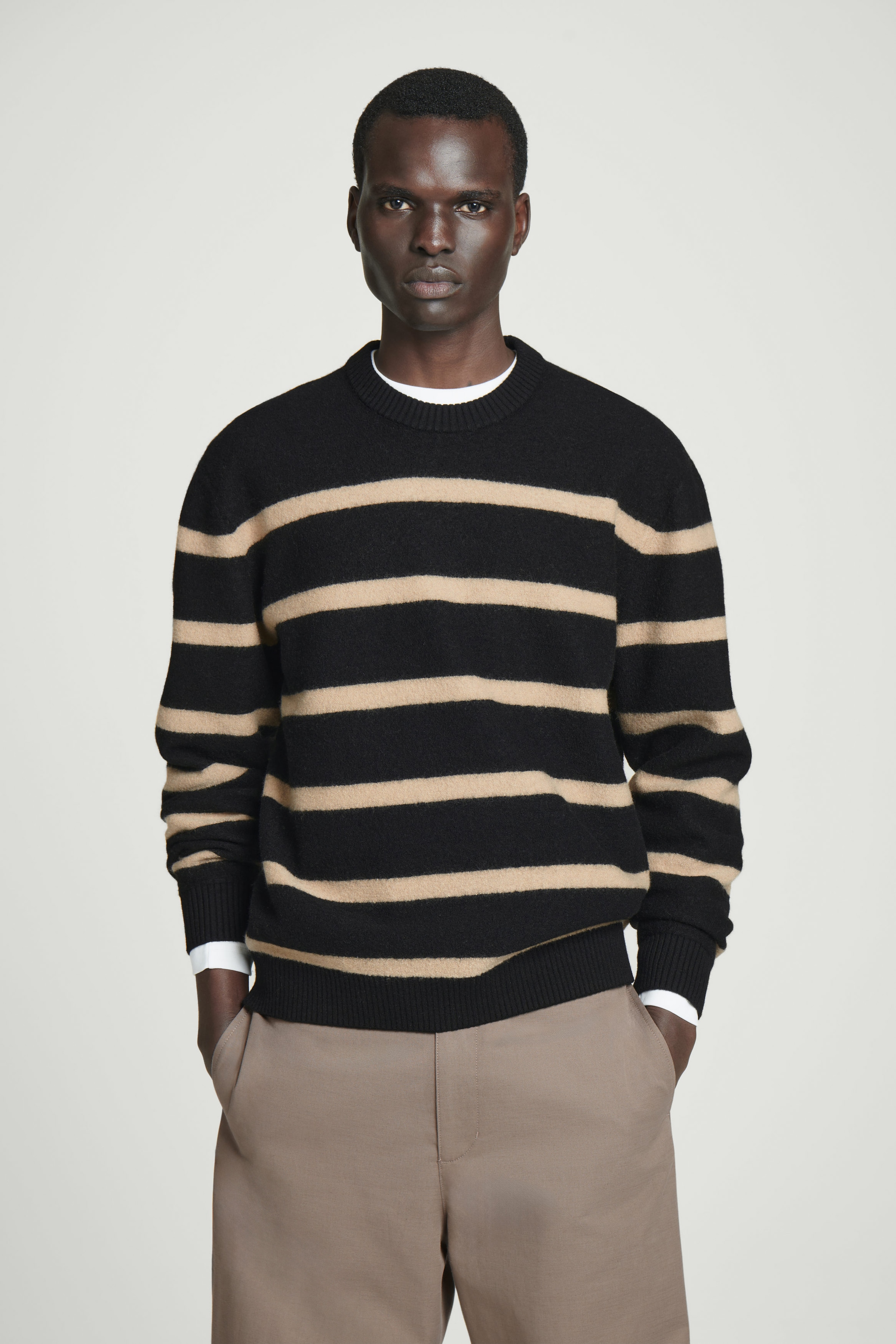 BOILED-WOOL CREW-NECK JUMPER
