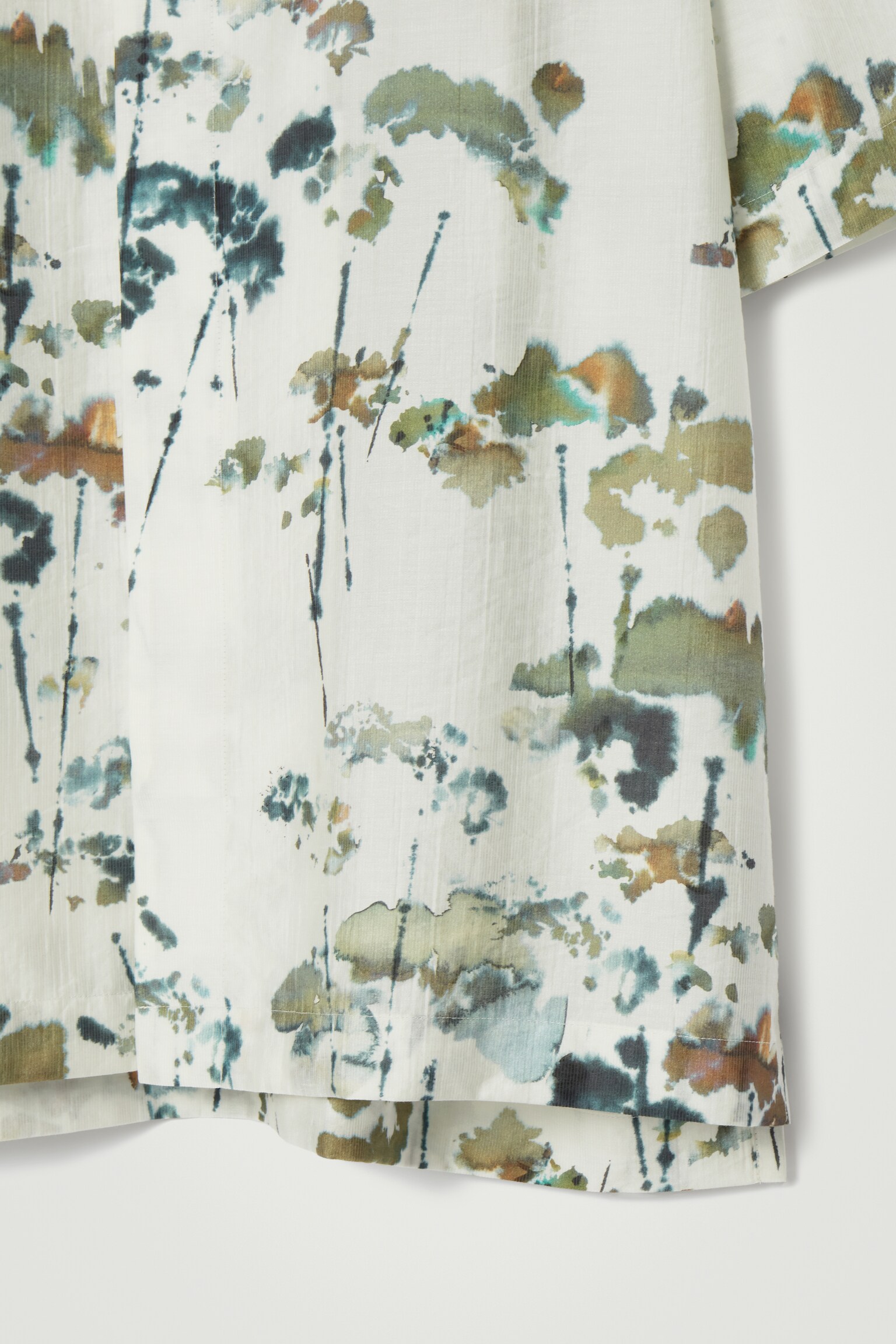 OVERSIZED FLORAL-PRINT SHORT-SLEEVED SHIRT - WHITE / FLORAL PRINT - 2