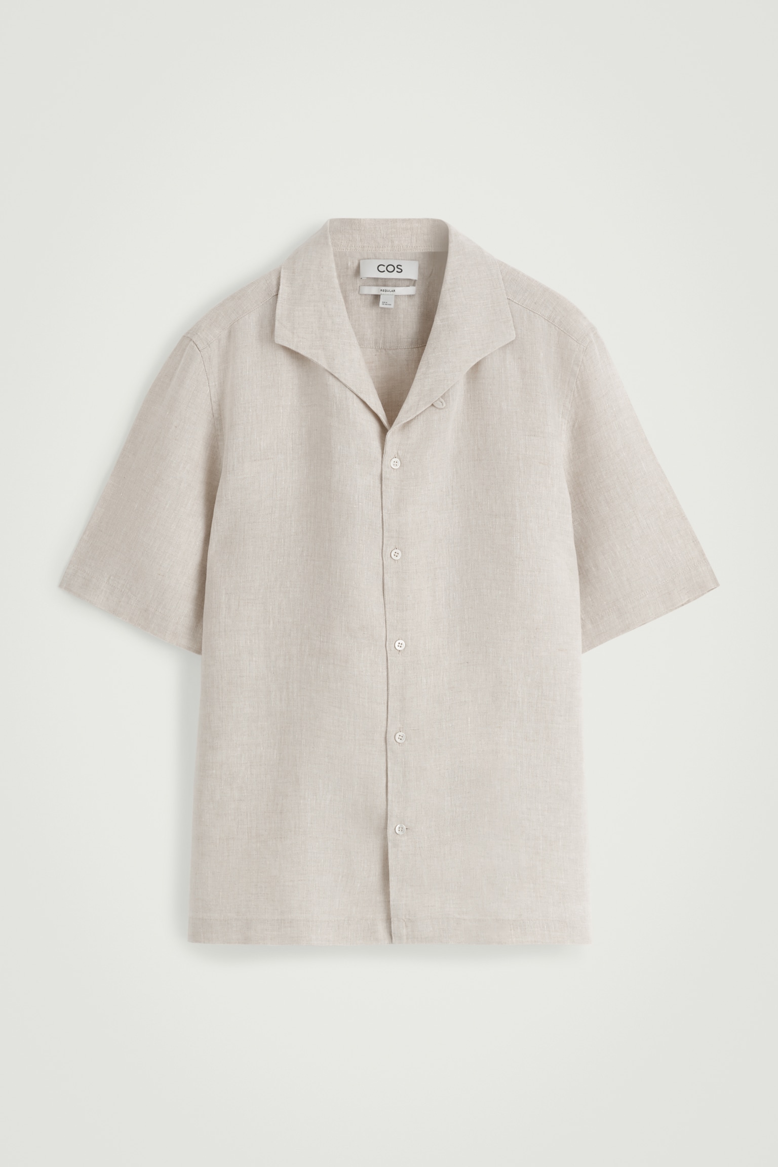 CHEMISE À MANCHES COURTES EN LIN - BEIGE / NON TEINT/NOIR/BLANC/BLANC / BLEU / IMPRIMÉ - 2