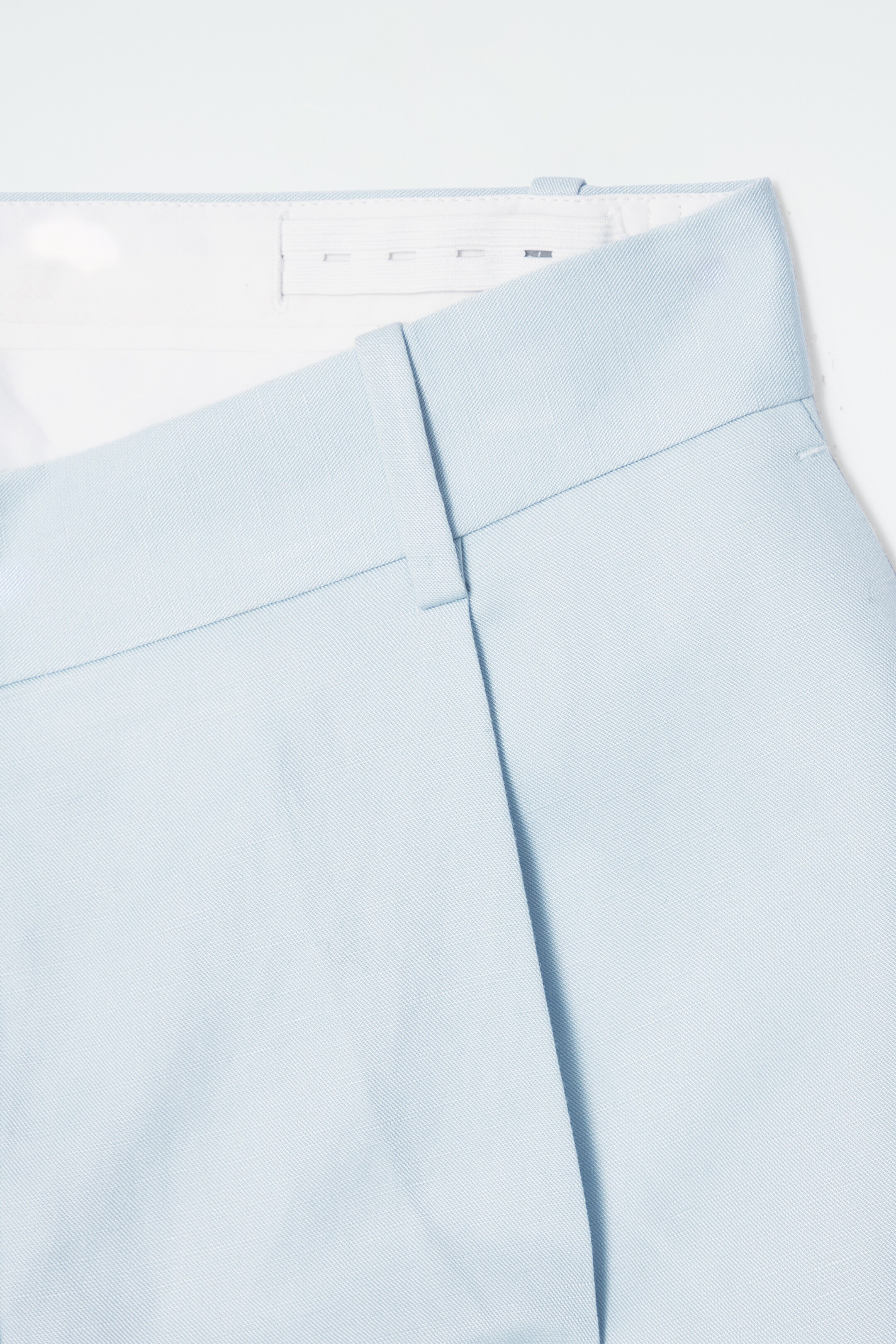Agrandir l'image: PANTALON LARGE EN LIN MÉLANGÉ DÉCONTRACTÉ - BLEU CIEL - FEMME | H&M CH 3