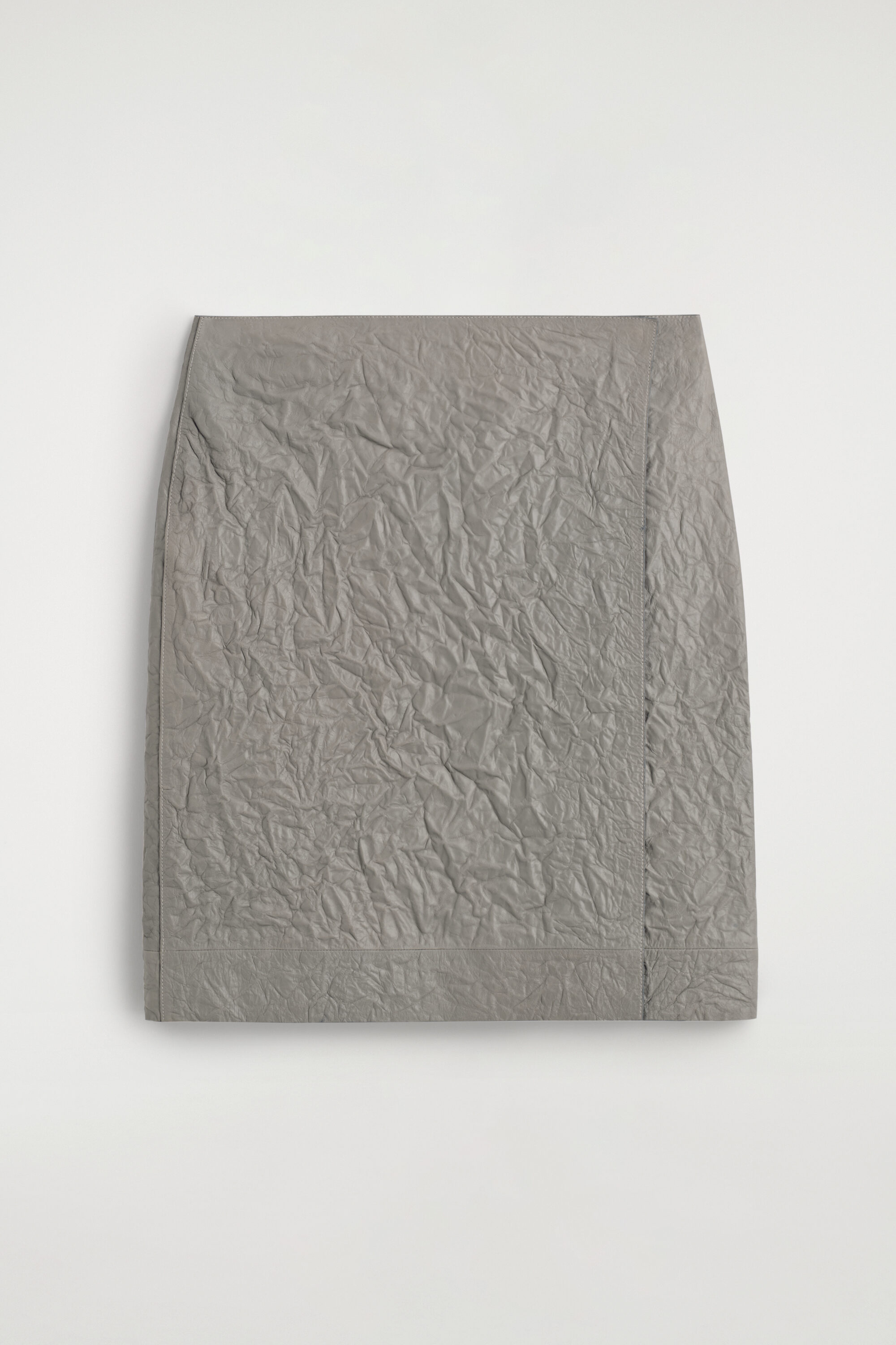 Textured-leather Wrap Skirt
