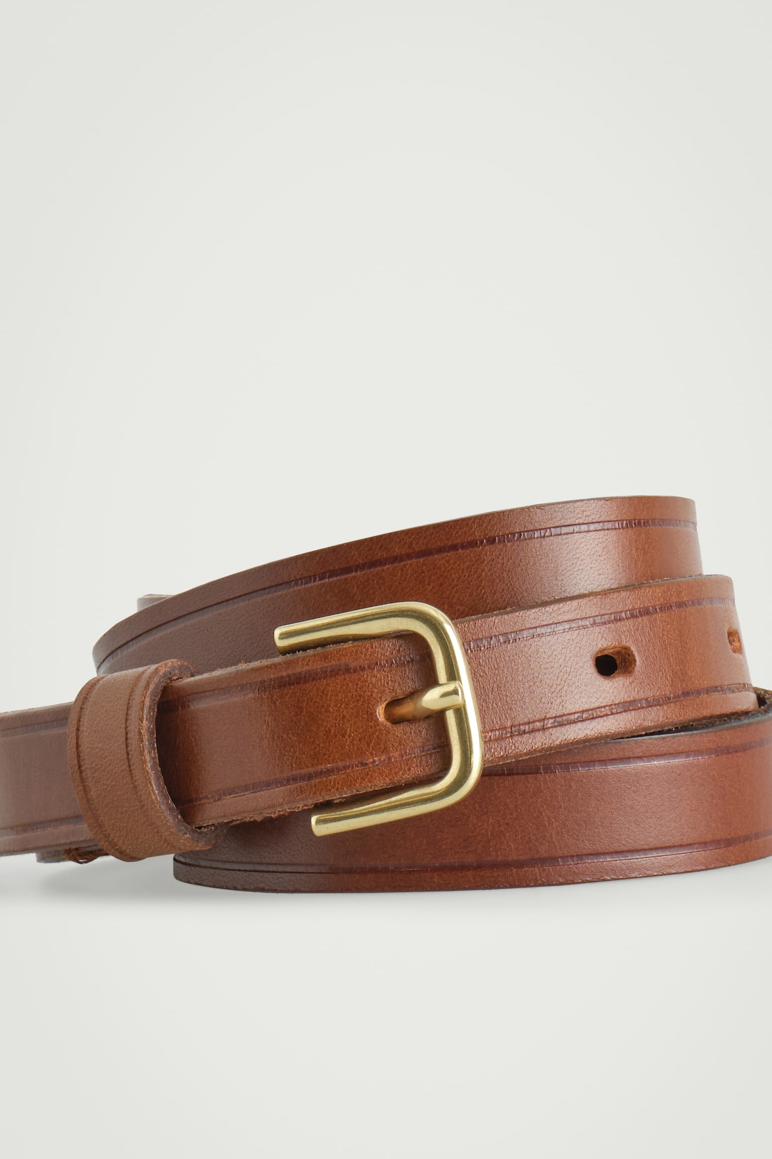 CEINTURE FINE EN CUIR - BRUN/NOIR - 4