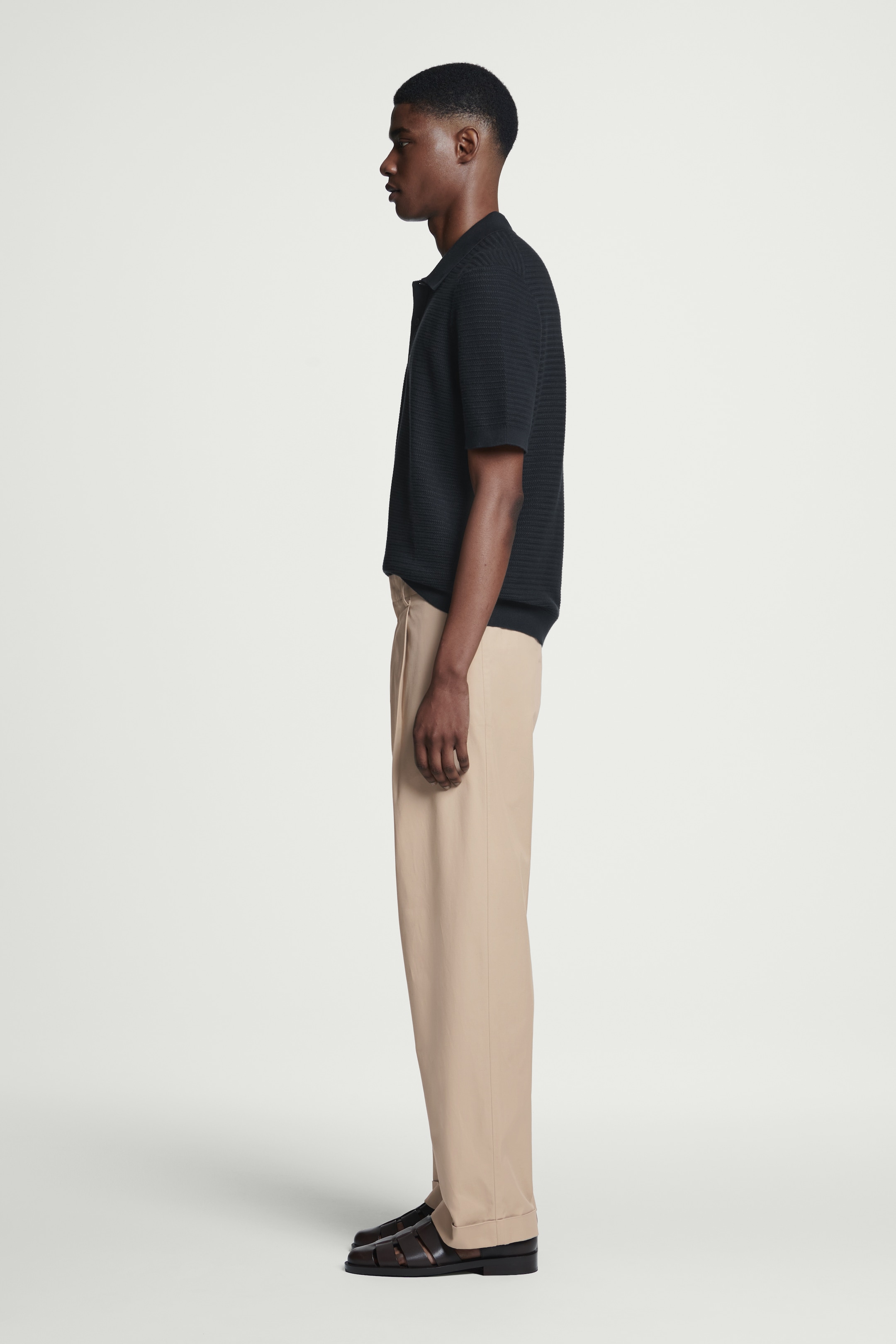 Grösseres Bild ansehen: STRUKTURIERTES STRICK-POLOSHIRT AUS BAUMWOLLE - NAVYBLAU - HERREN | H&M CH 3