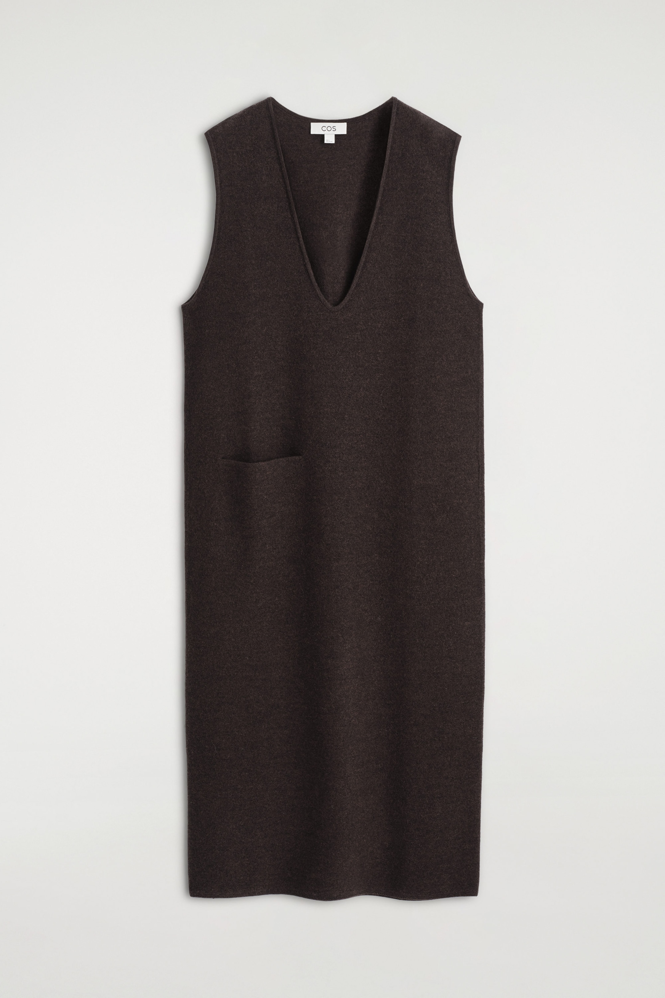 BOILED-WOOL MIDI DRESS