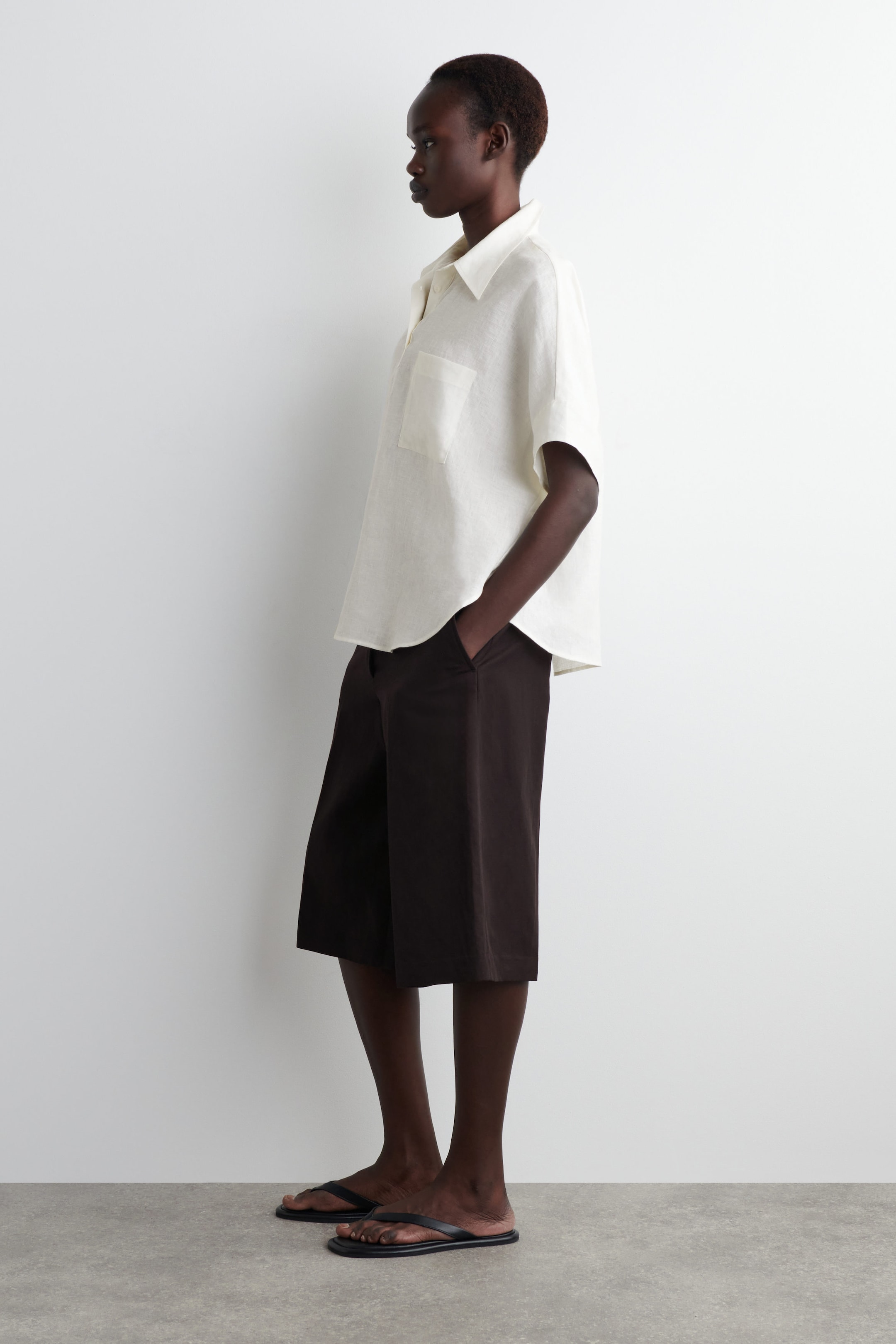LINEN HALFPLACKET SHIRT