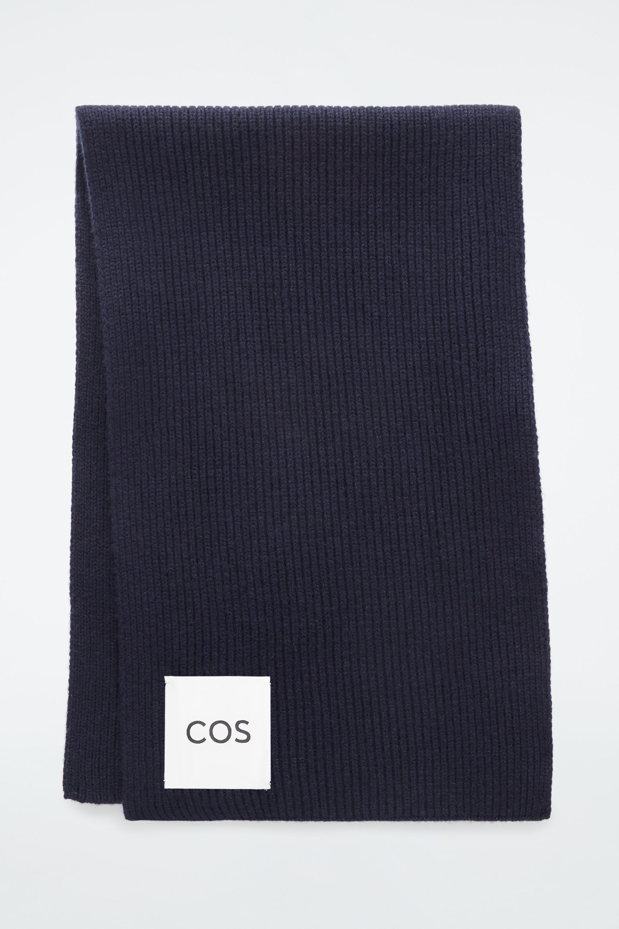 RIBBED WOOL AND CASHMERE SCARF