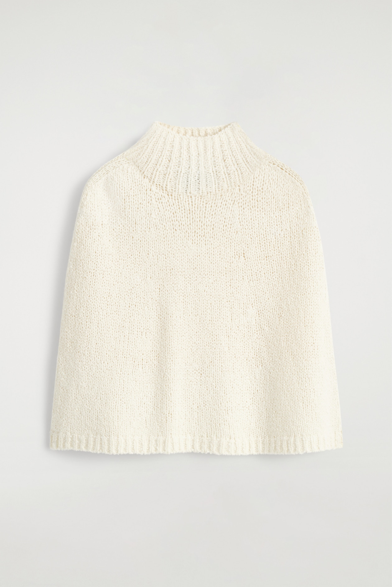 MERINO-CASHMERE CAPE — CREAM