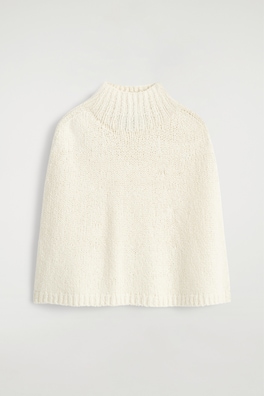 MERINO-CASHMERE CAPE — CREAM 7