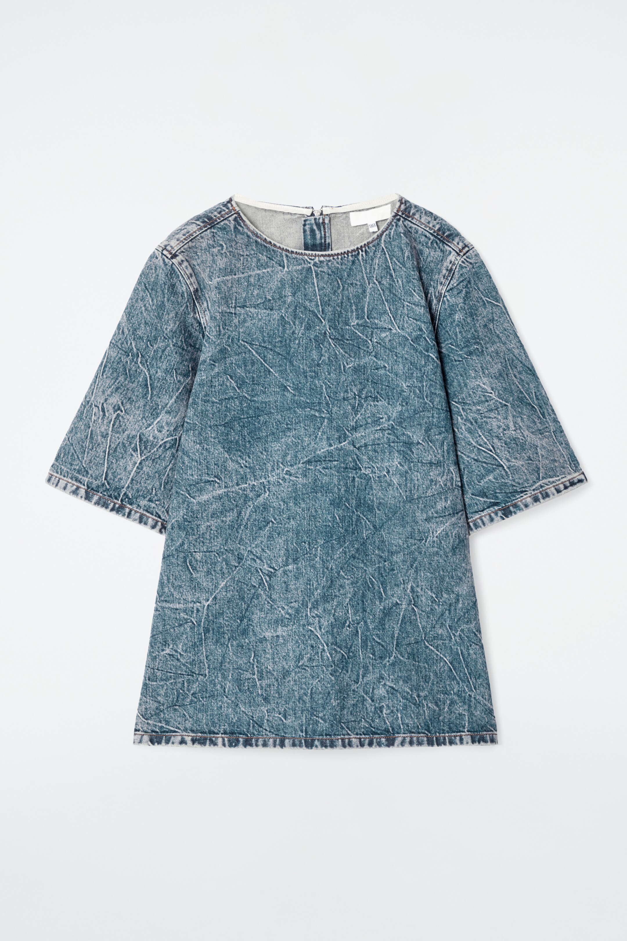 View larger image: SHORT-SLEEVED WASHED-DENIM TOP - BLUE - Ladies | H&M GB 1