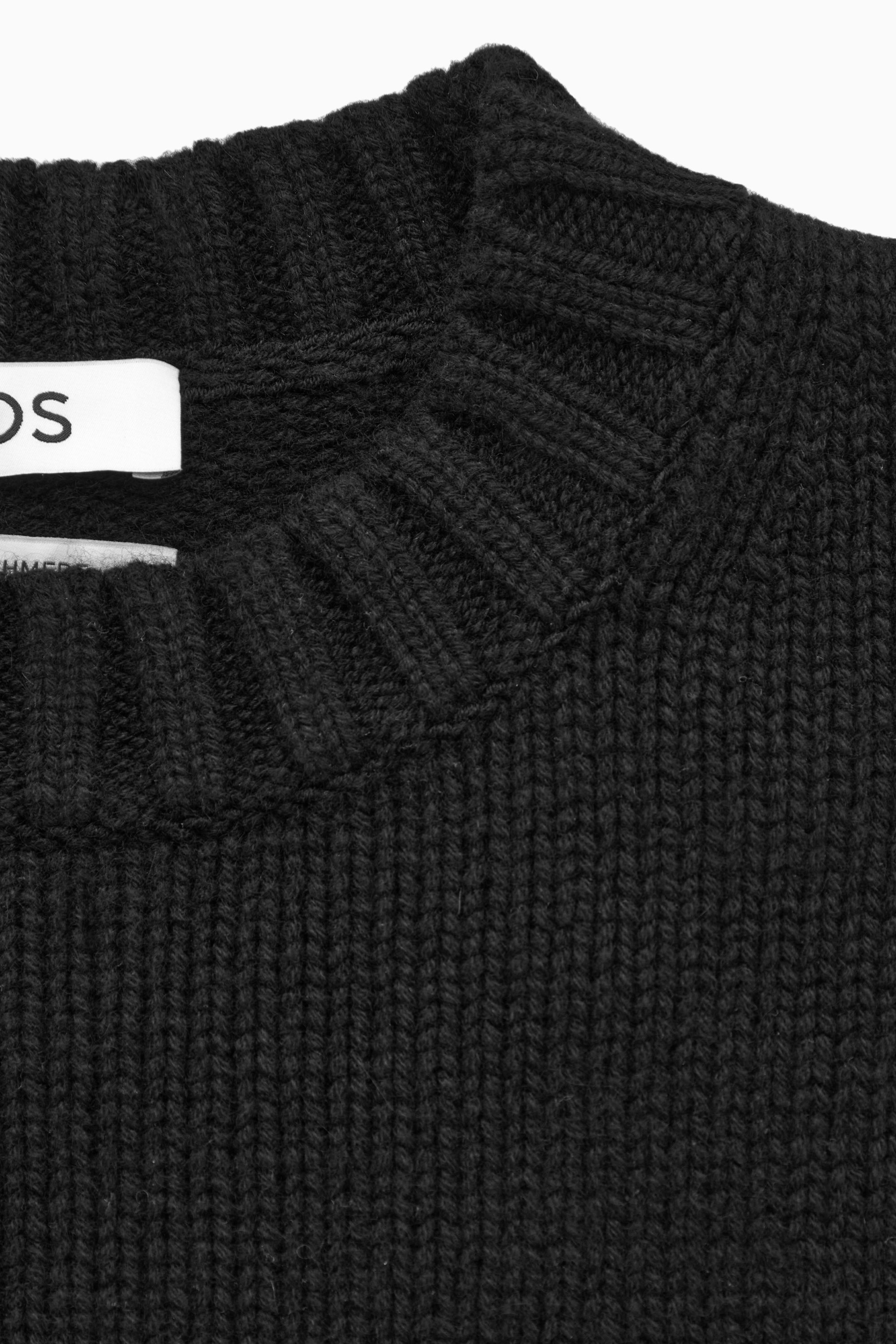 OVERSIZED PURE CASHMERE JUMPER - BLACK | COS