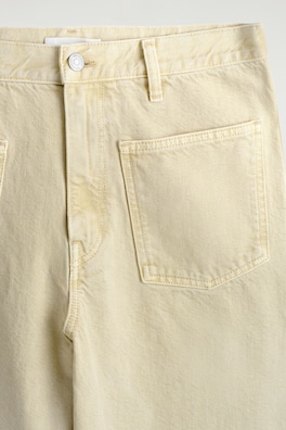 PATCH-POCKET STRAIGHT-LEG JEANS — BUTTER YELLOW 5