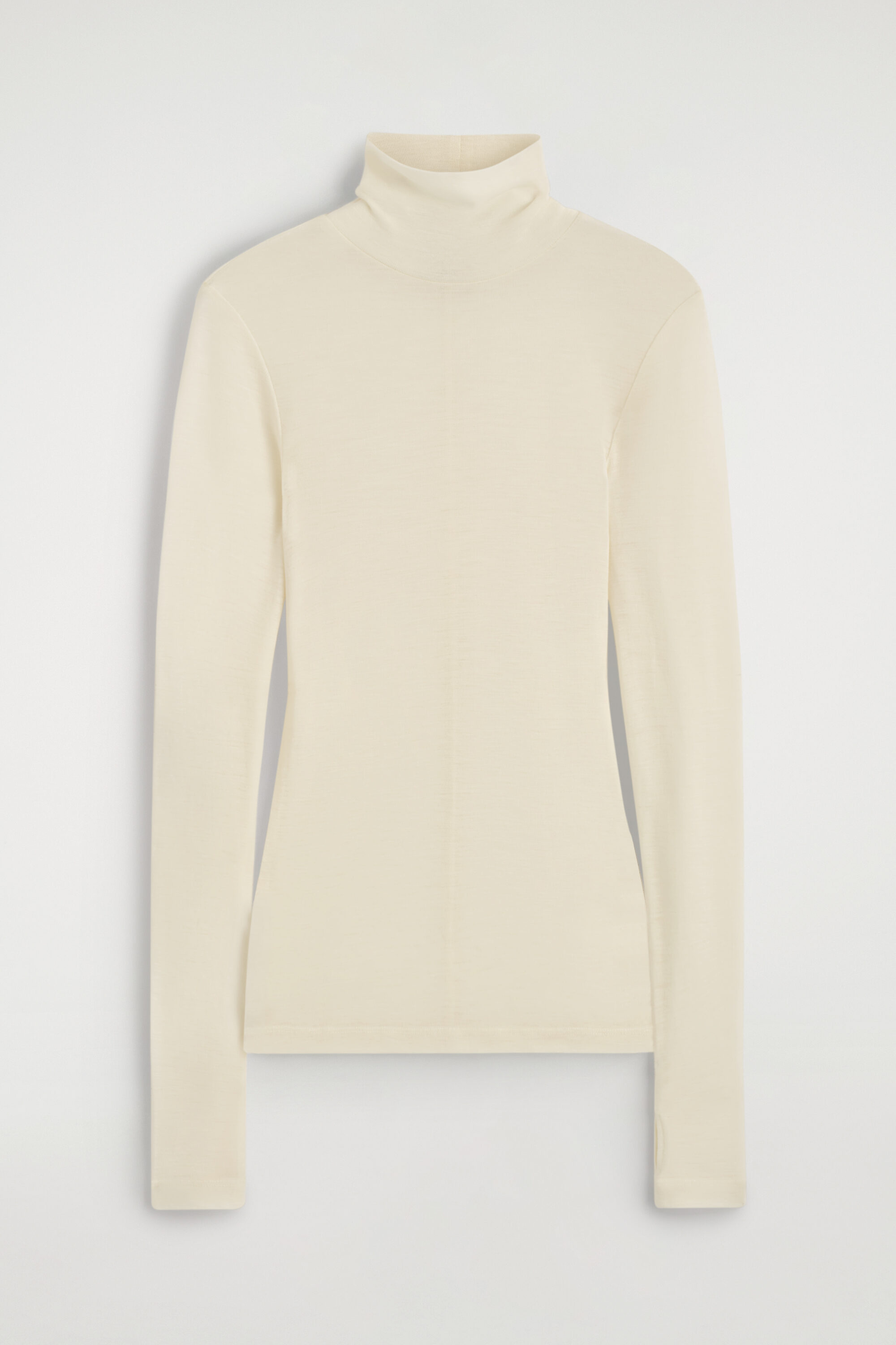 MERINO WOOL TURTLENECK TOP - CREAM | COS US