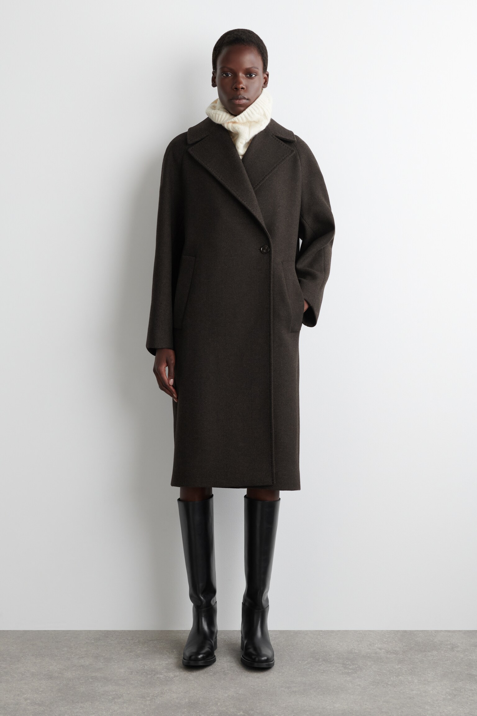 CABLE-KNIT WOOL-CASHMERE SNOOD - CREAM - 3