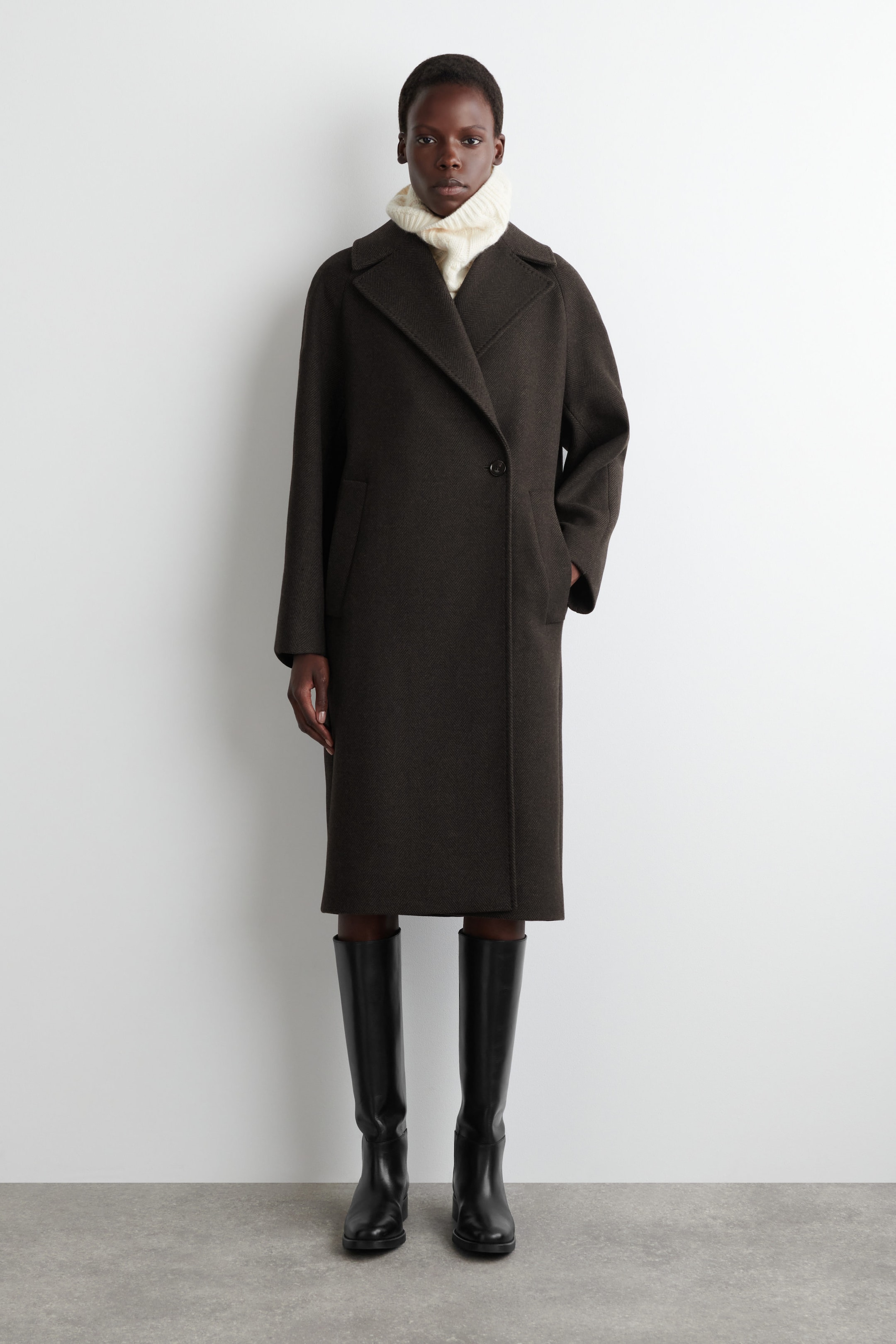CABLE-KNIT WOOL-CASHMERE SNOOD