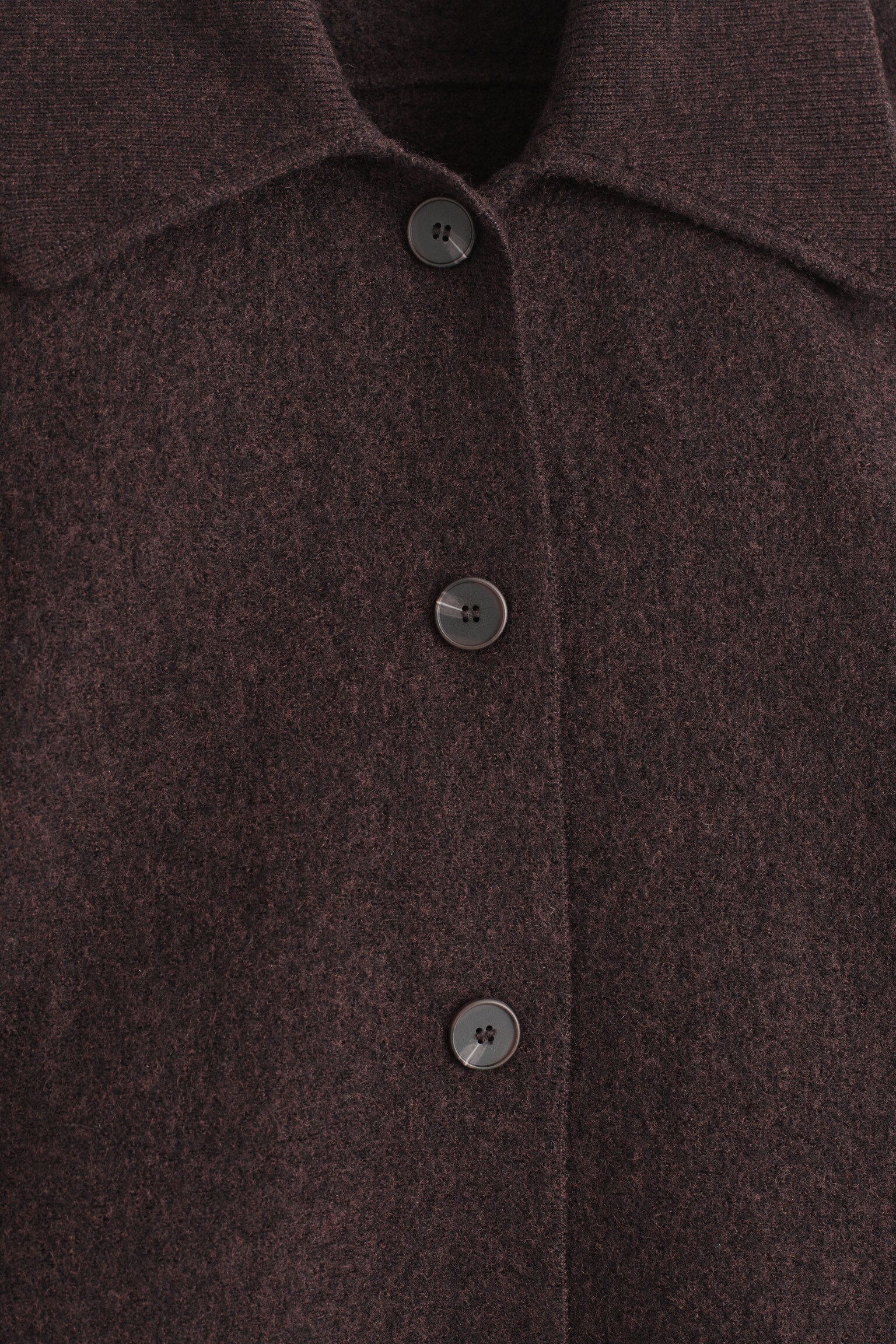 VESTE COURTE SCULPTÉE EN LAINE MÉRINOS - BRUN FONCÉ/GRIS CHINÉ/BEIGE / CARREAUX - 3