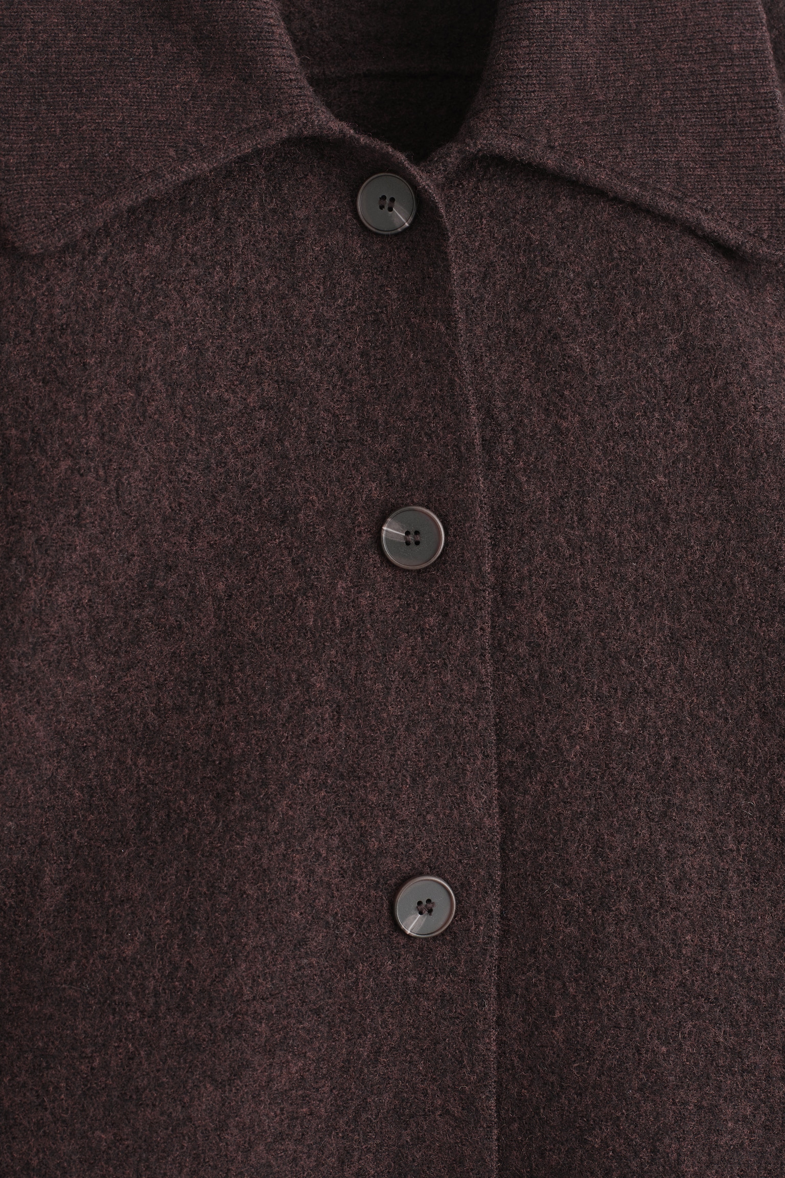 VESTE STRUCTURÉE EN LAINE MÉRINOS - BRUN FONCÉ/GRIS CHINÉ - 6