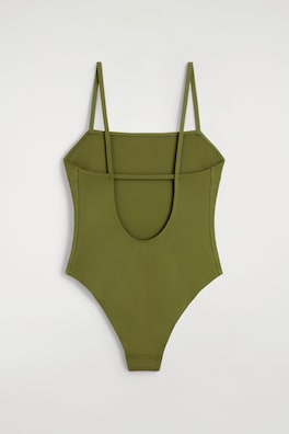 BONDED SWIMSUIT — KHAKI 4