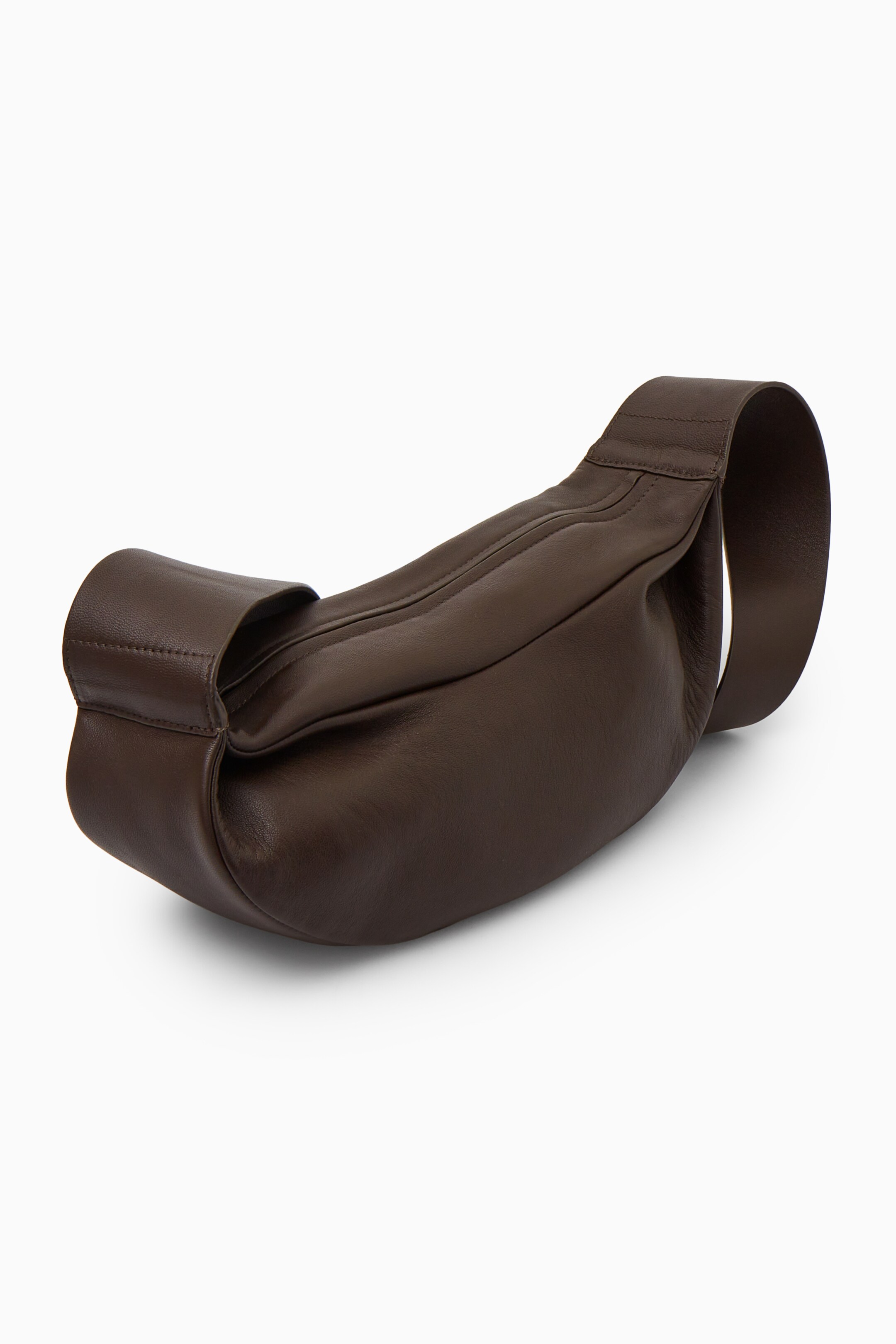 Преглед на по-голямо изображение: ЧАНТА SWING ОТ КОЖА - DARK BROWN - ЖЕНИ | H&M BG 3
