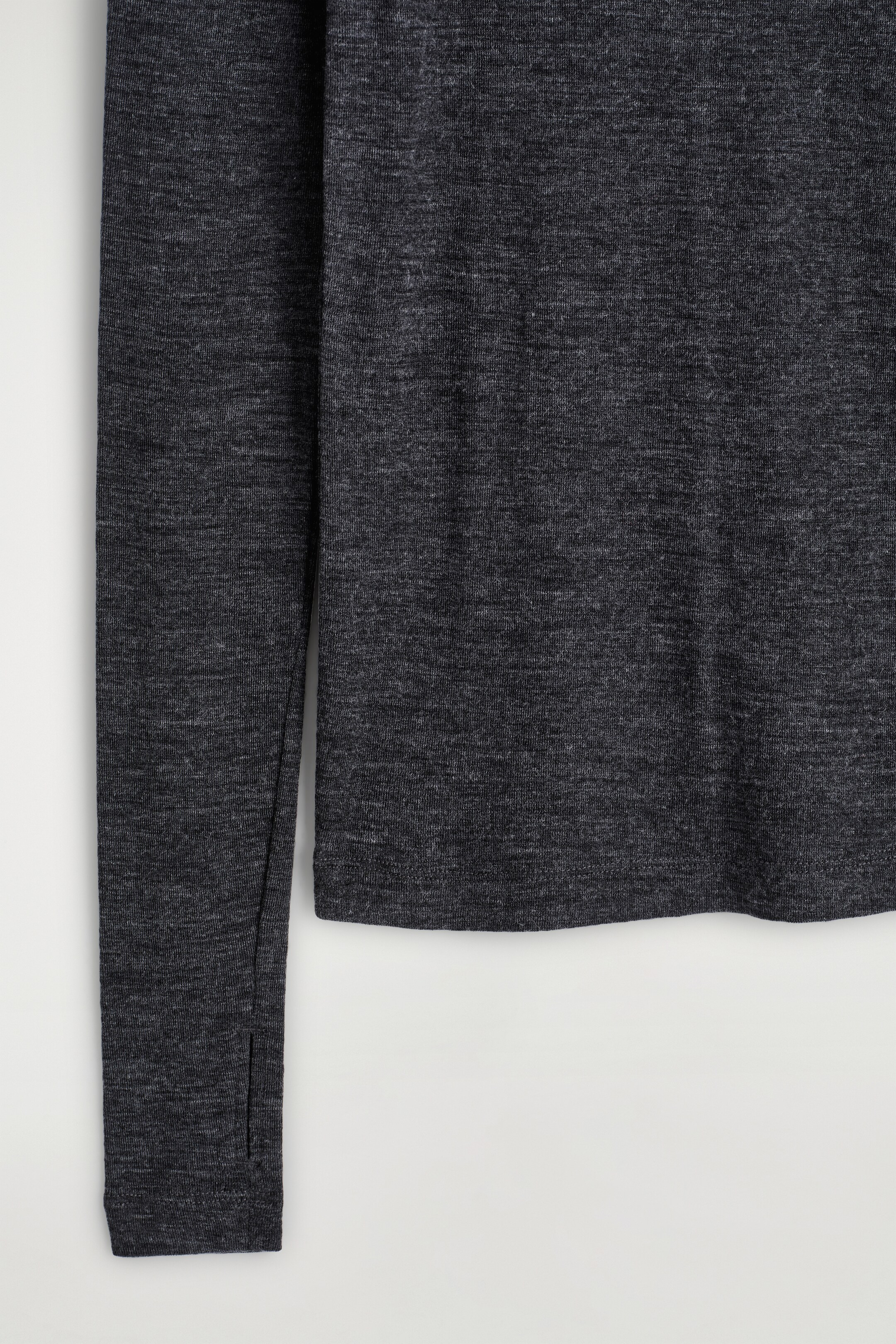 Zobrazit větší obrázek: TOP S VYSOKÝM LÍMCEM Z MERINO VLNY - DARK GREY MÉLANGE - ŽENY | H&M CZ 6