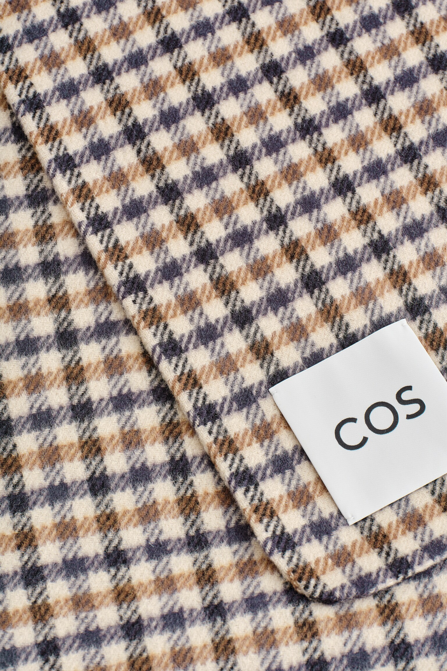CHECKED DOUBLE-FACED MERINO WOOL SCARF - BEIGE / CHECKED - 4