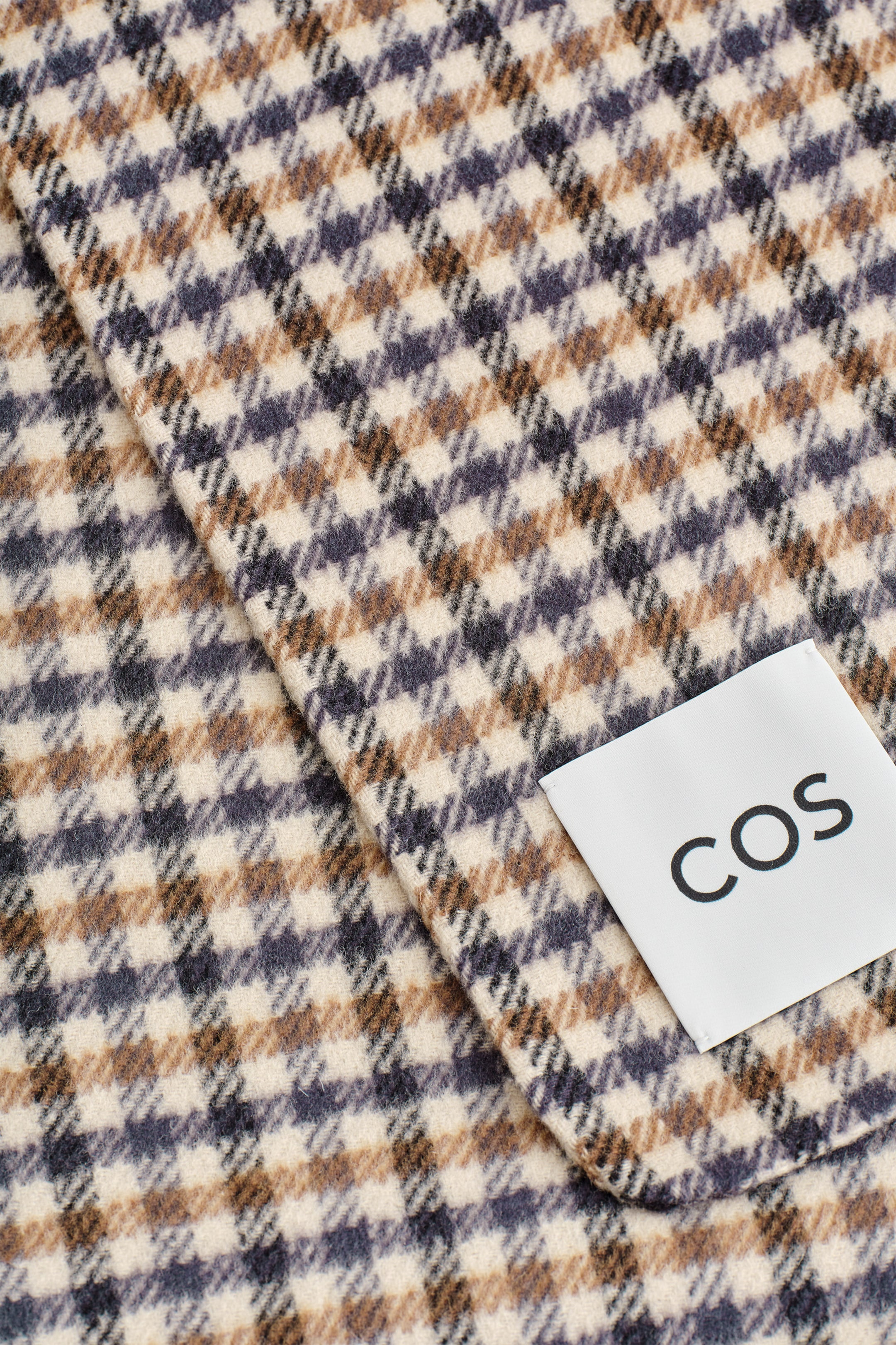 CHECKED DOUBLE-FACED MERINO WOOL SCARF