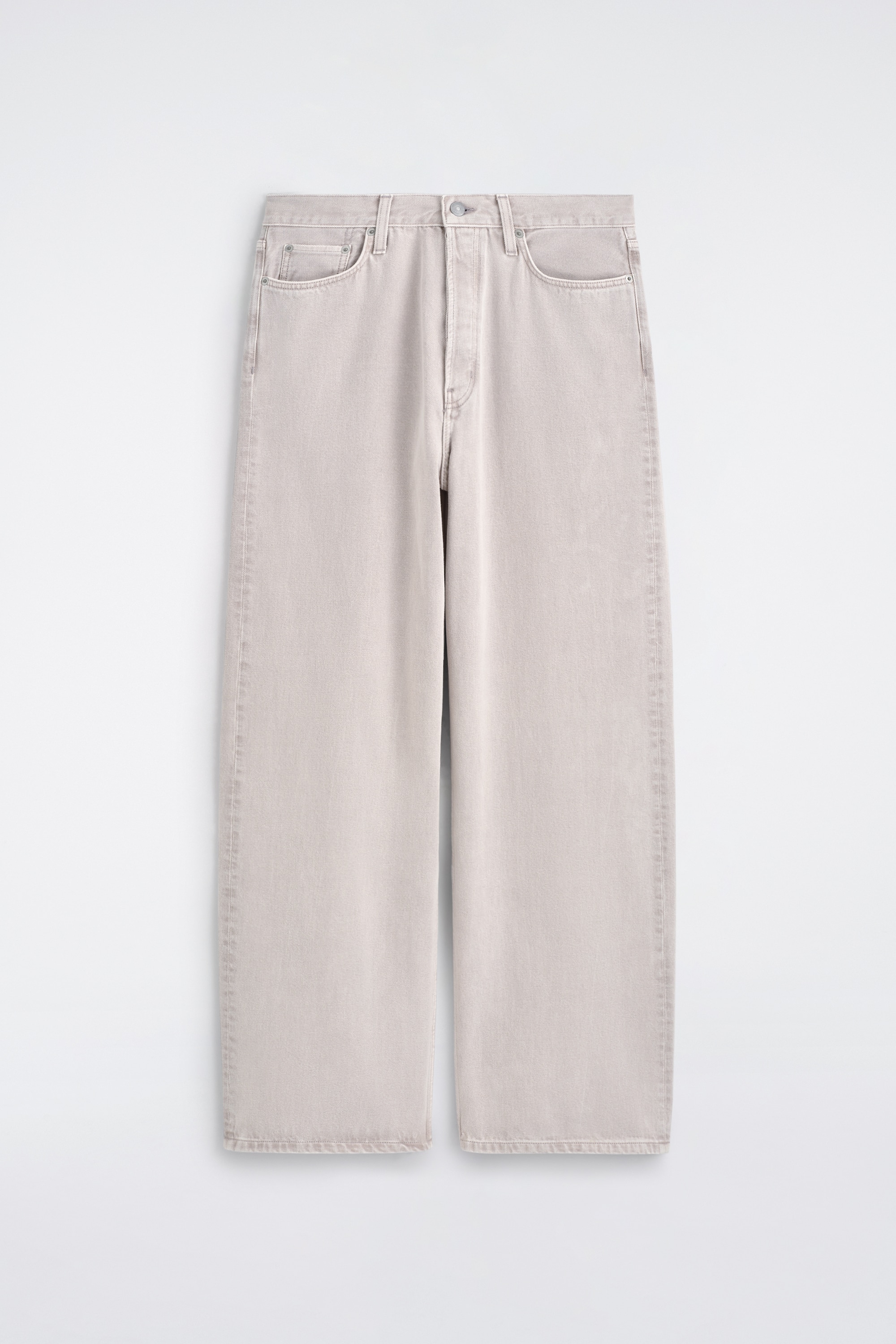 FOLD - VAQUEROS WIDE LEG RELAXED FIT - HUESO/AZUL