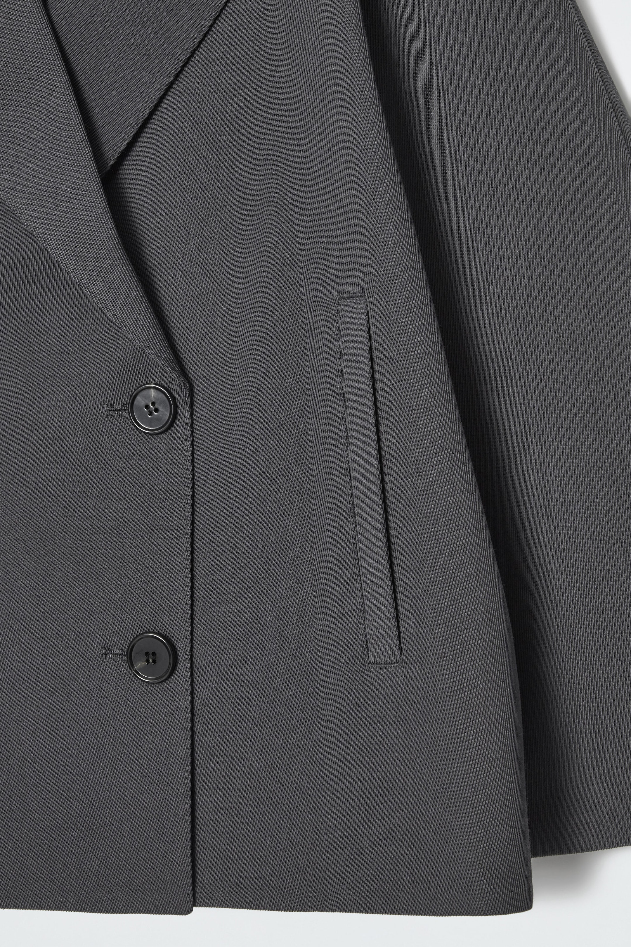 DOUBLE-BREASTED WOOL-BLEND JACKET