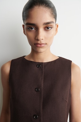 TAILORED WAISTCOAT — BROWN 4