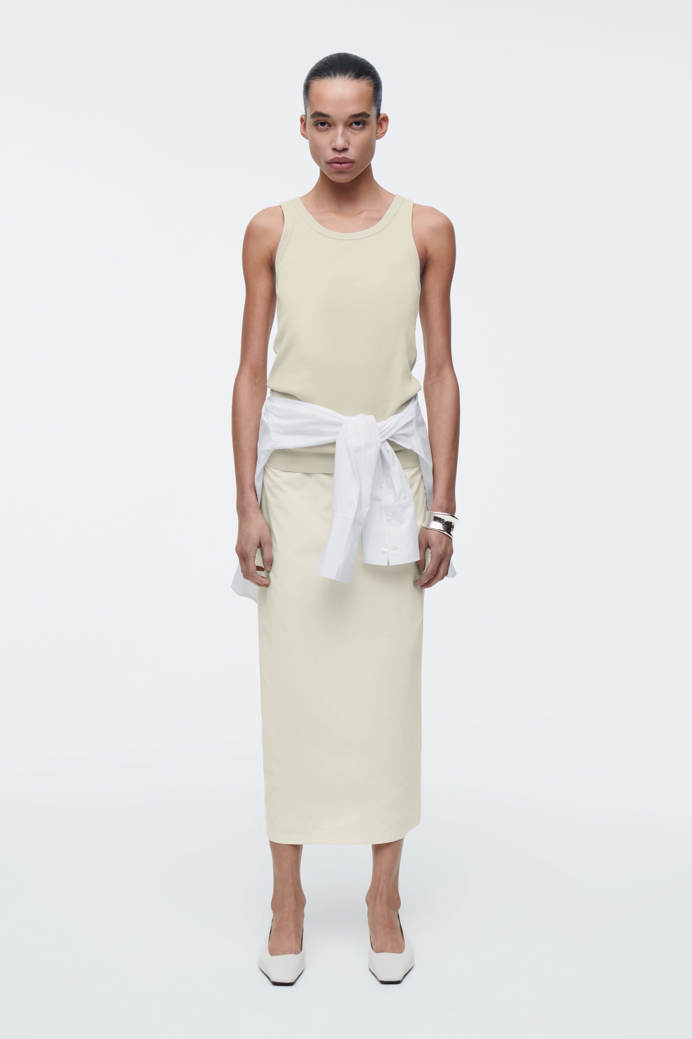 RIBBED TANK TOP - PISTACHIO | COS