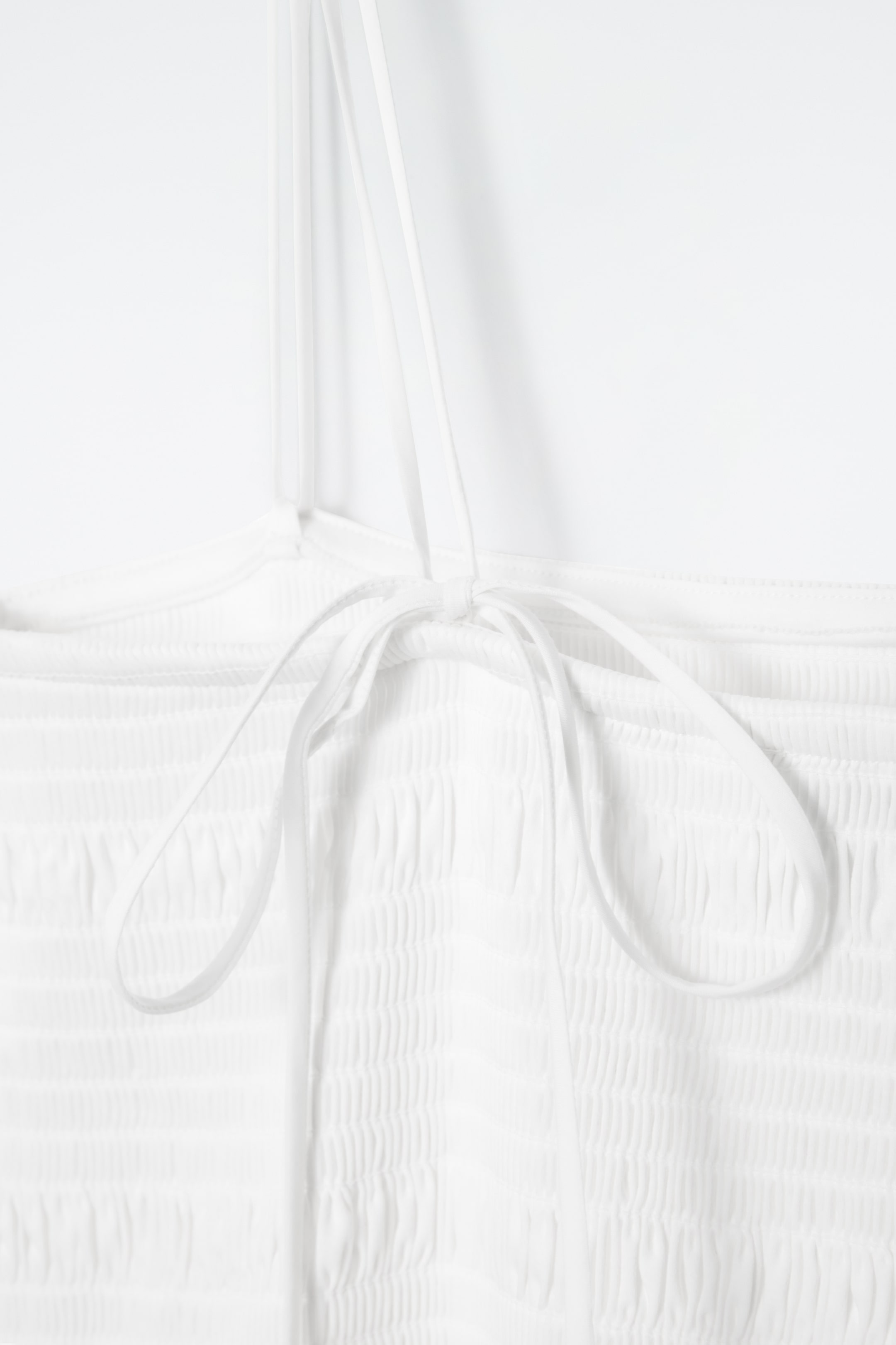 View larger image: SHIRRED MIDI DRESS - WHITE - Ladies | H&M GB 2