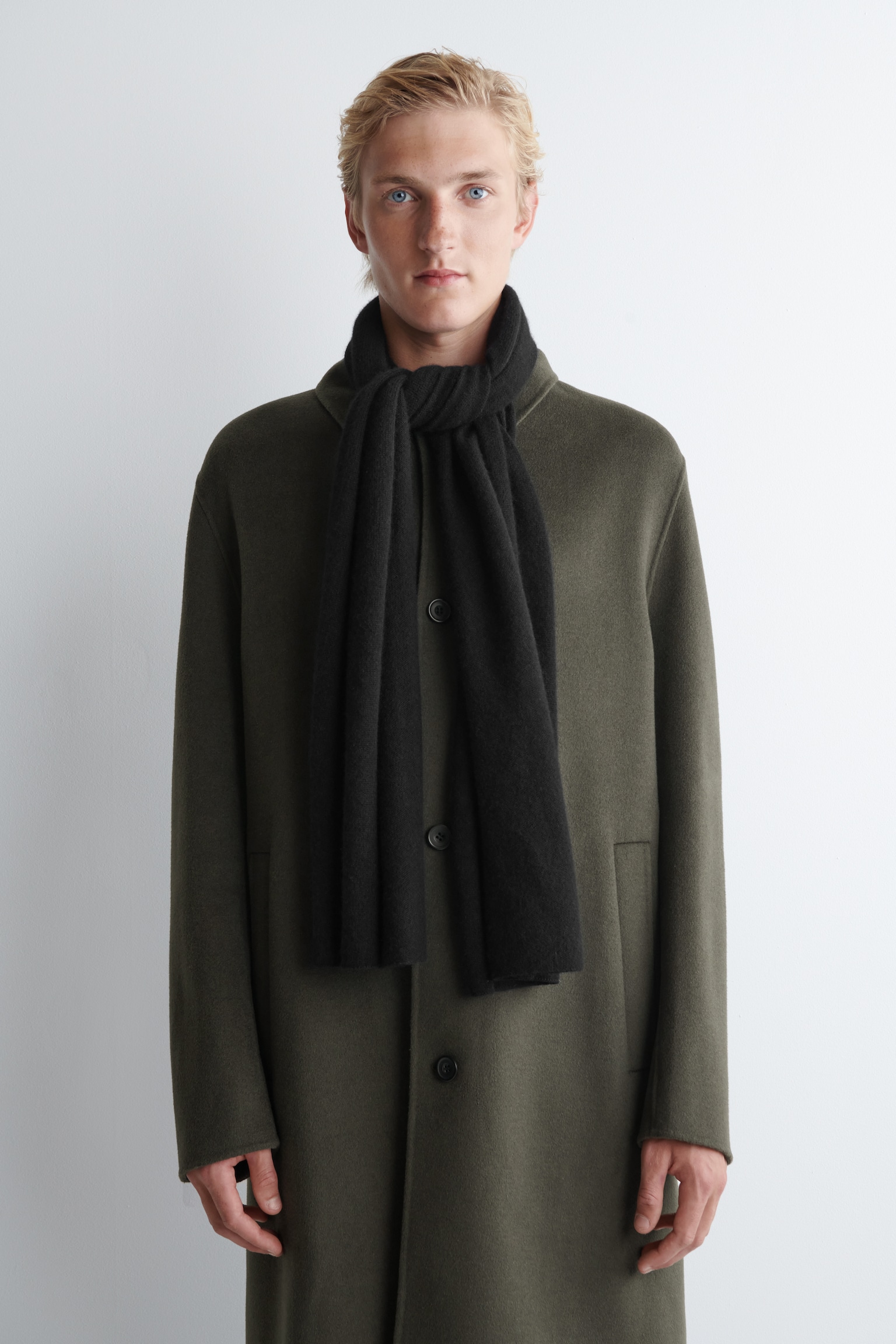 BUFANDA DE CASHMERE - NEGRO/GRIS OSCURO - 5
