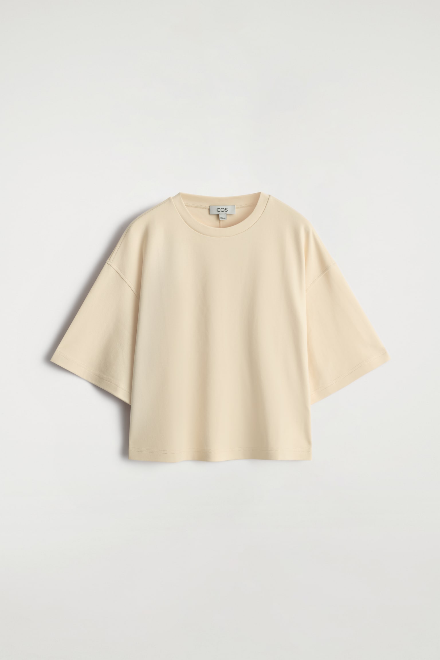 KASTENFÖRMIGES OVERSIZED-T-SHIRT AUS BAUMWOLLE - HELLGELB/WEISS/DUNKELBRAUN/SCHWARZ - 2