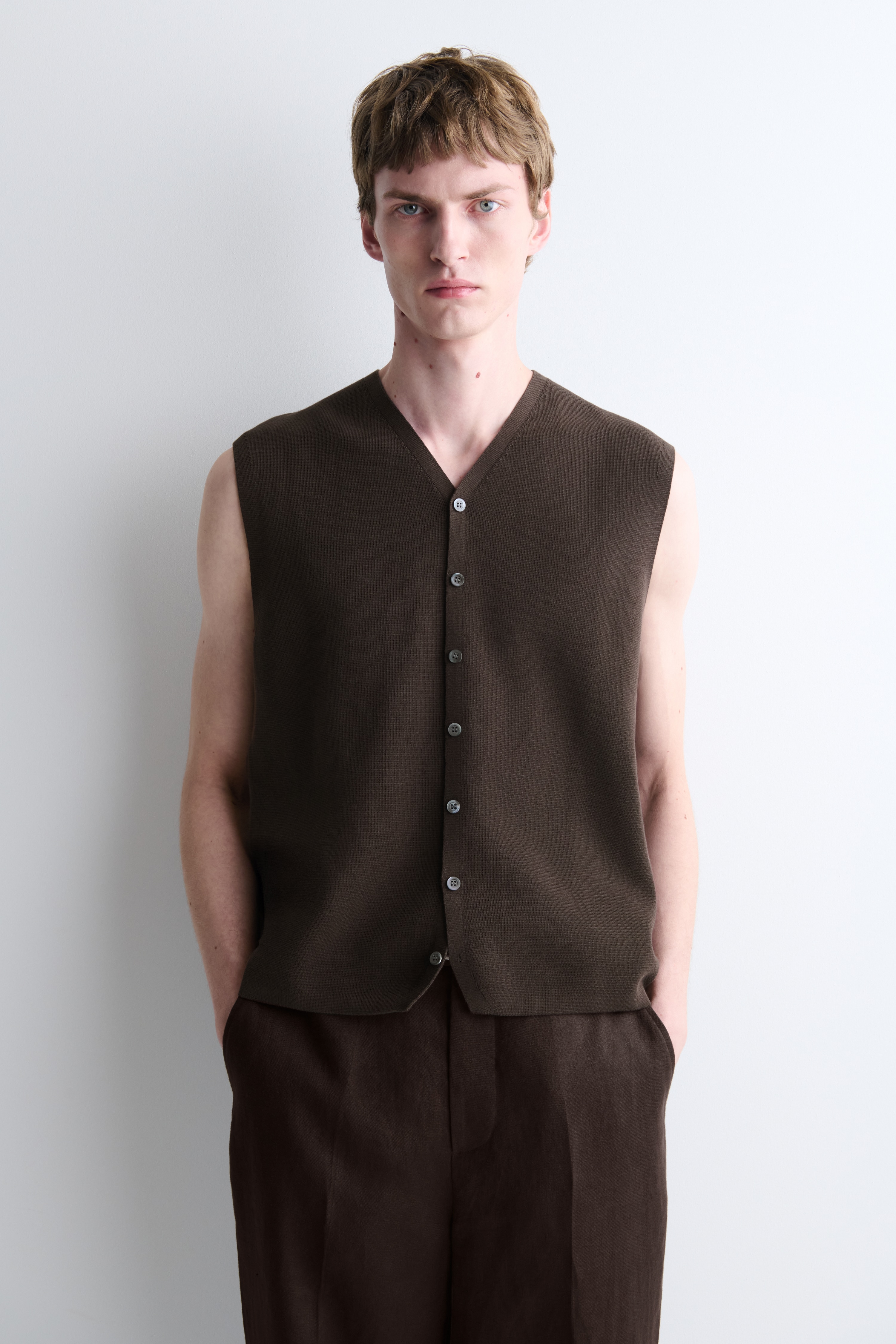 VESTĂ TRICOT MILANO - BROWN
