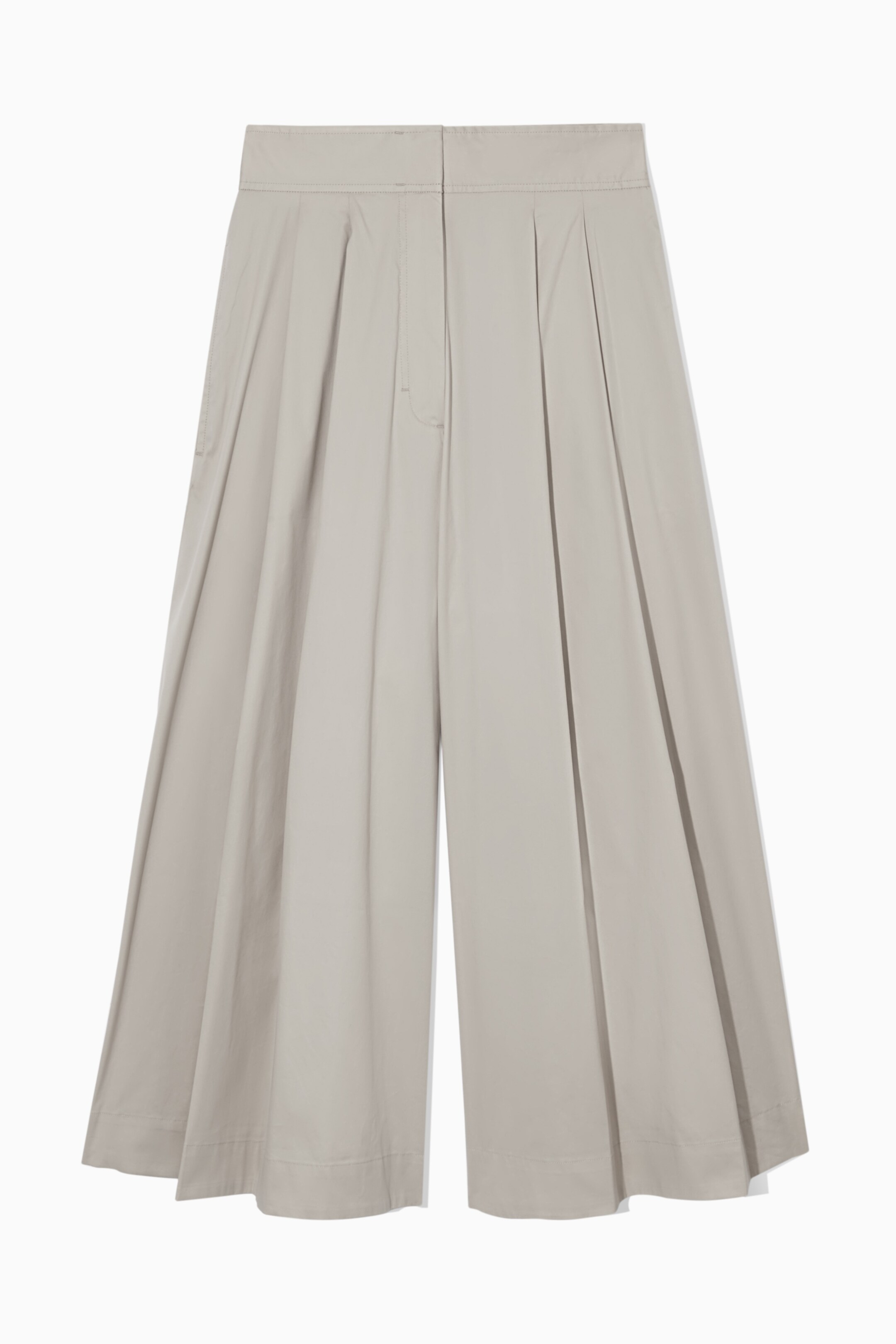 Visa större bild: PLISSERADE SKRÄDDADE CULOTTE-BYXOR - STENGRÅ - DAM | H&M FI 1