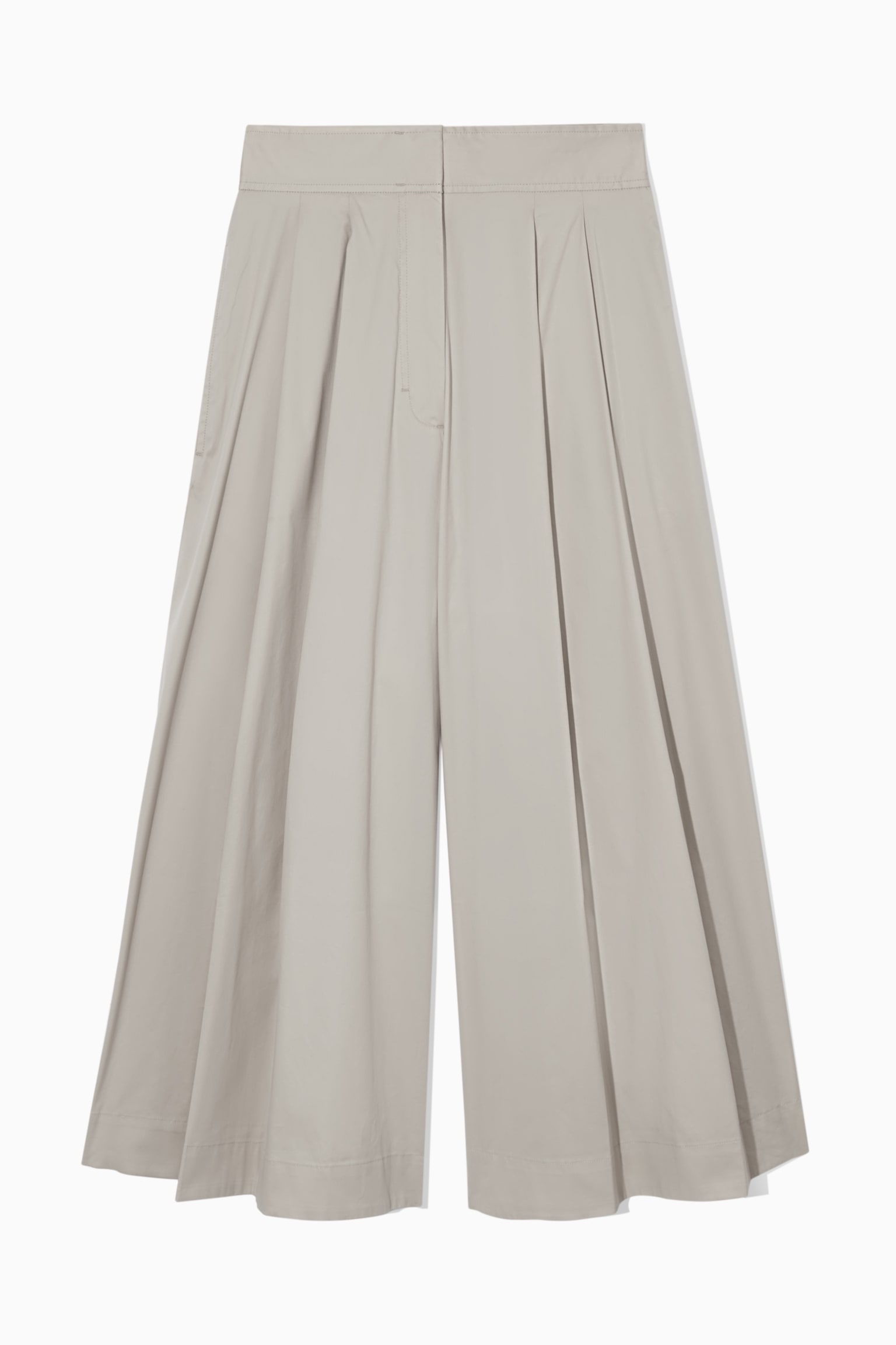 PLEATED TAILORED CULOTTES - STONE