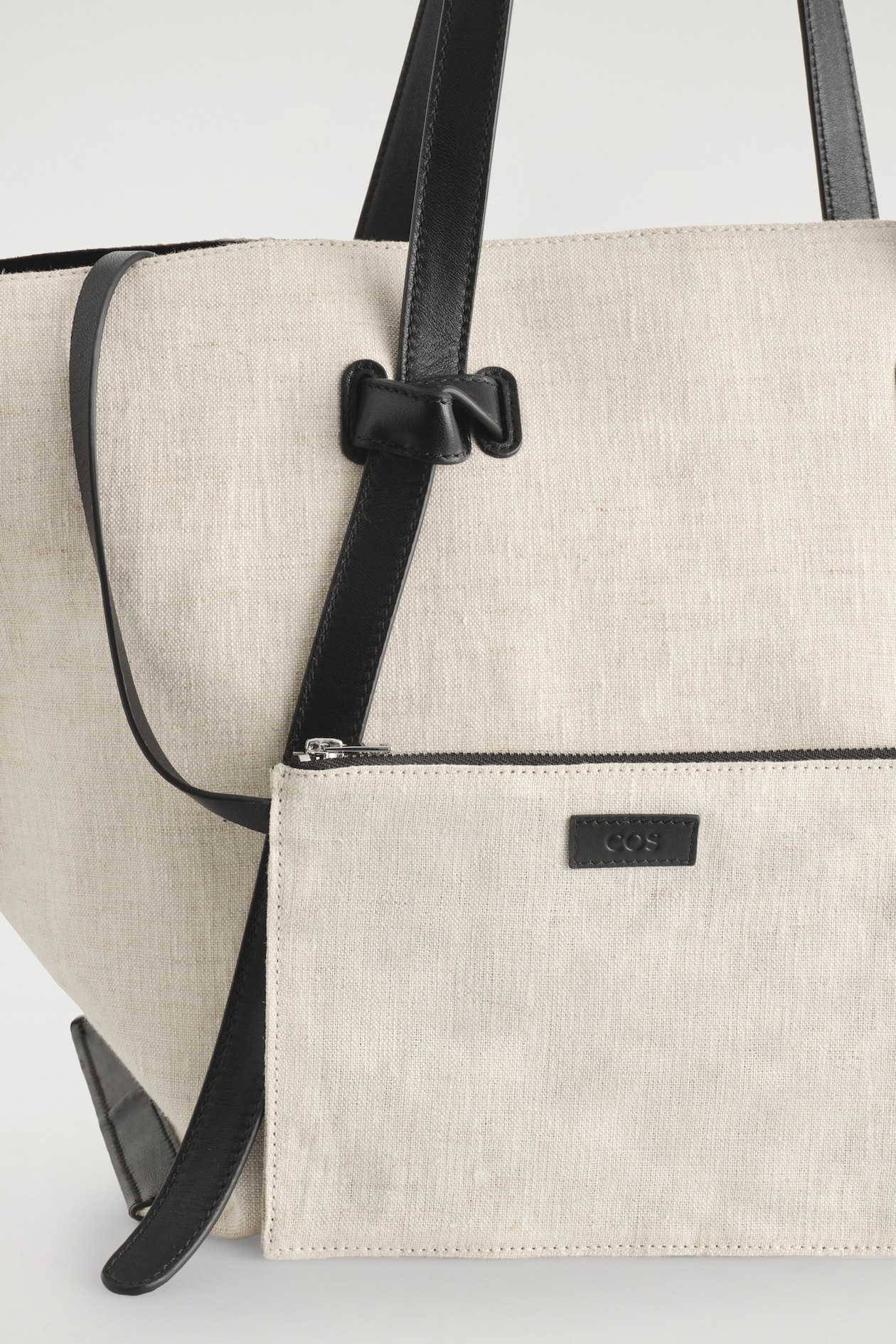 PINCH TOTE BAG - LINEN — BEIGE