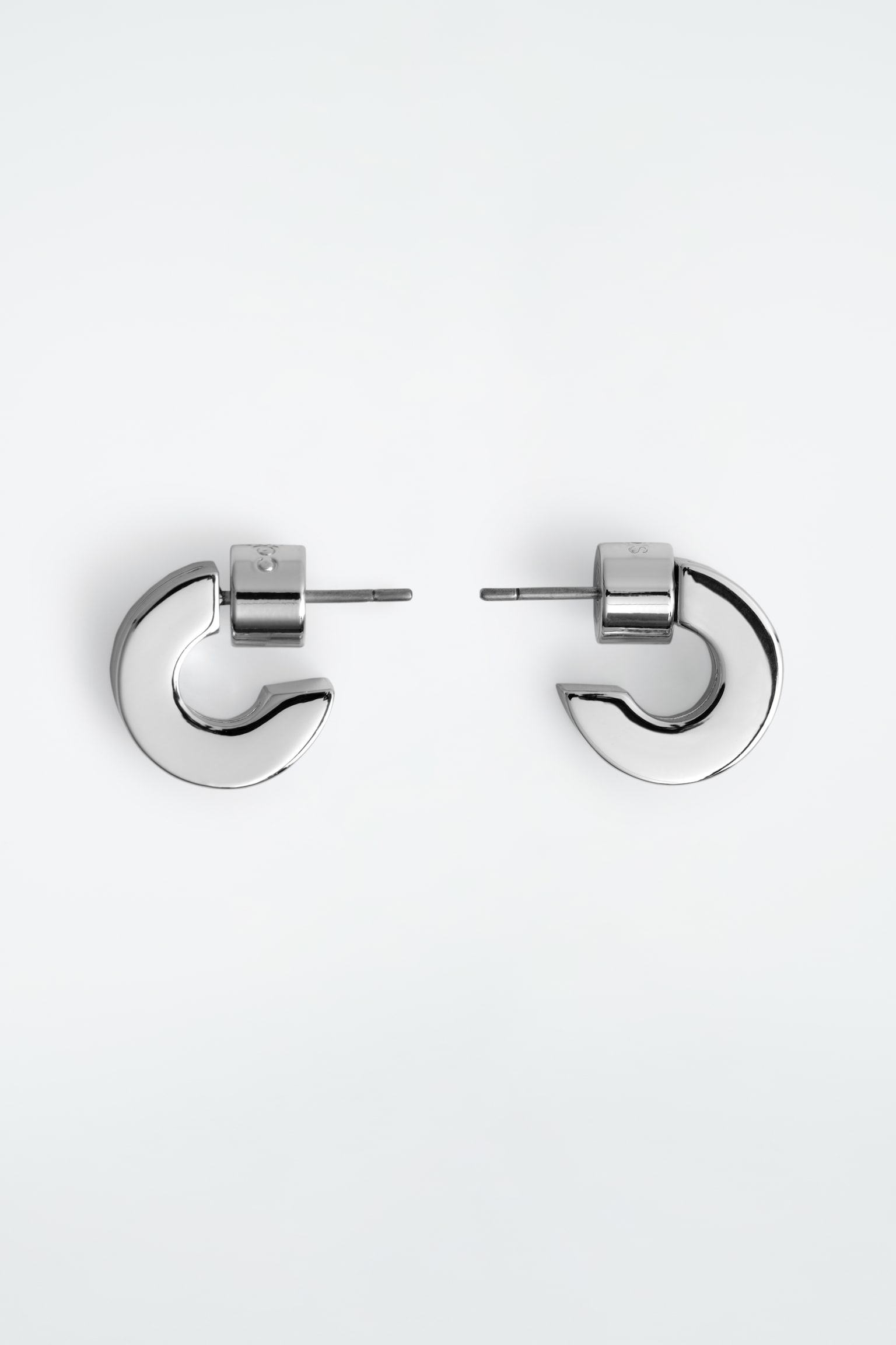 PENDIENTES DOBLE ARO UNIDO - PLATEADO/DORADO - 2