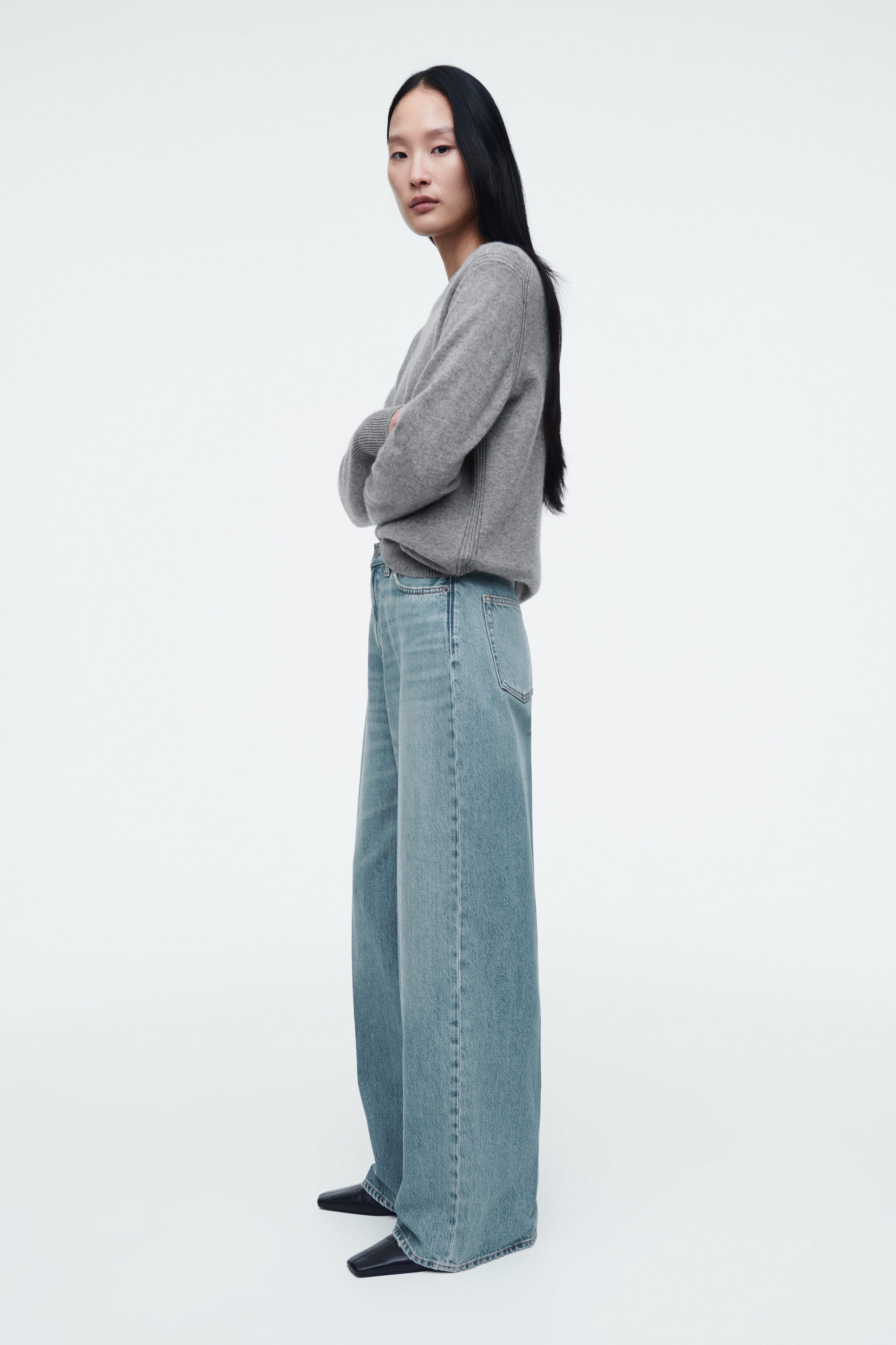 TIDE WIDE-LEG JEANS - DUSTY BLUE | COS