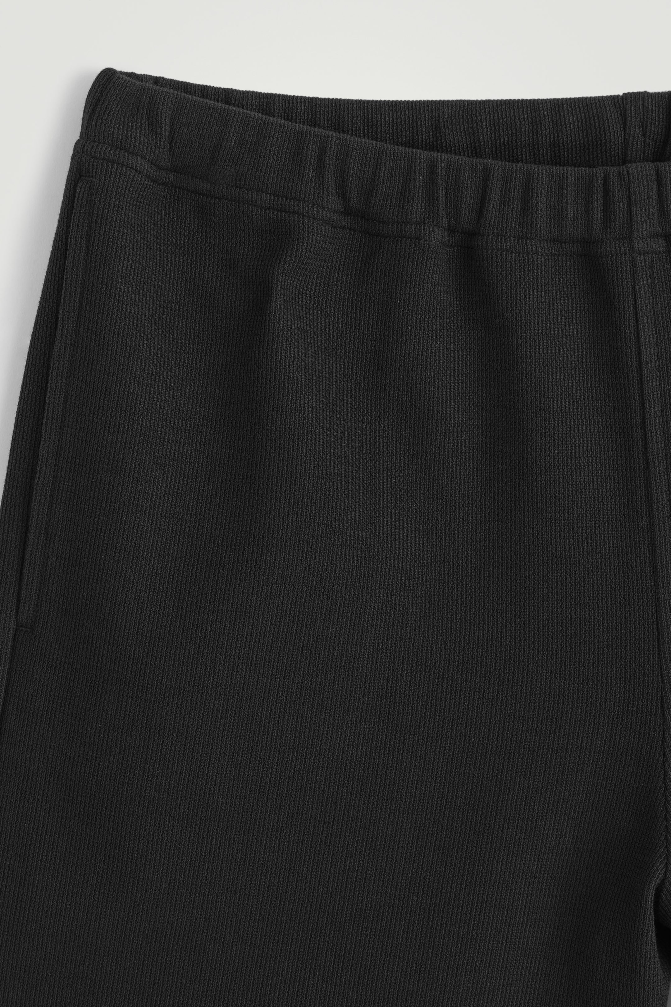 TEXTURED COTTON-JERSEY SHORTS